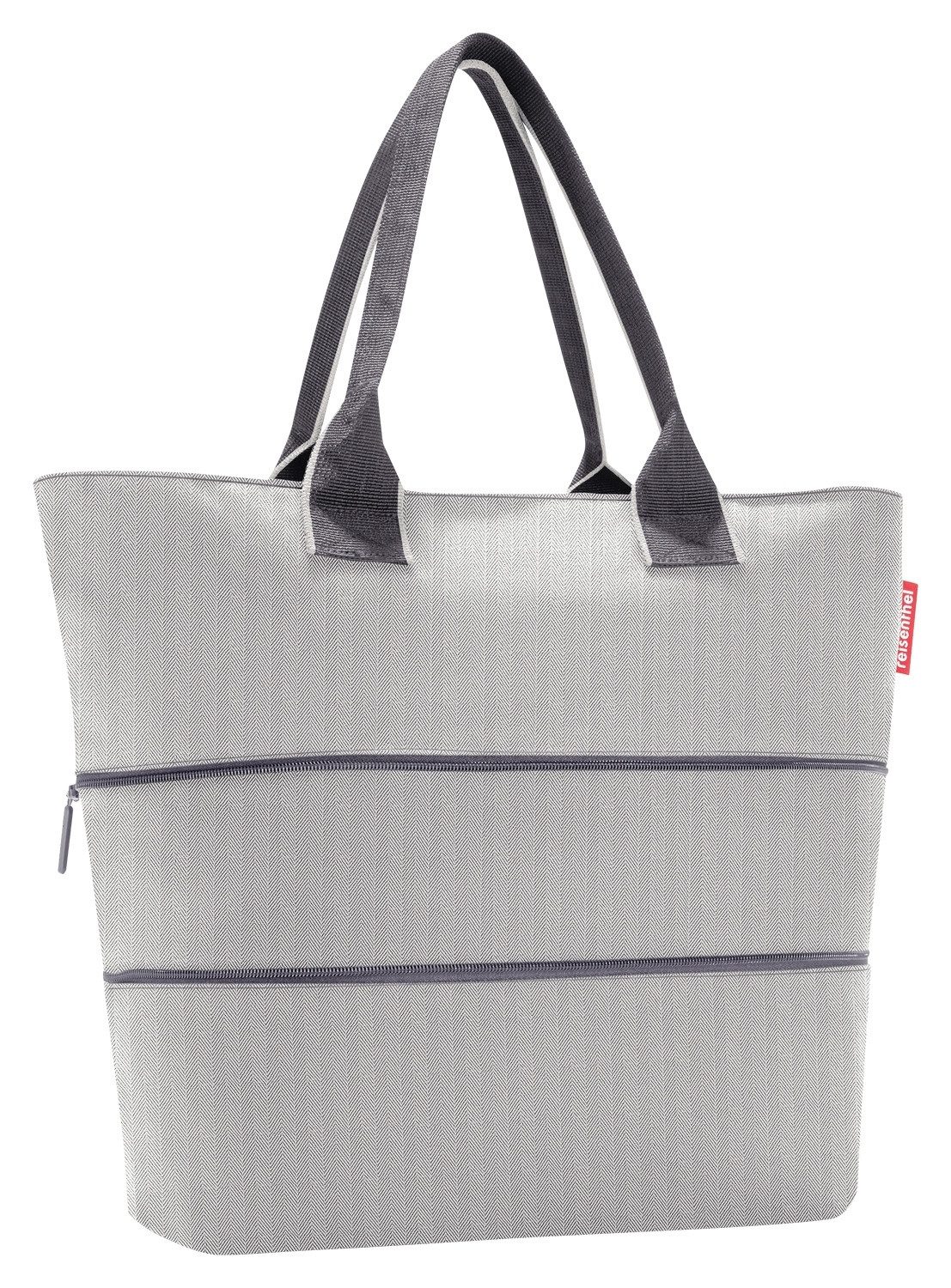 Tragetasche SHOPPER E1, 18 Liter, Grau, Schwarz, Polyester