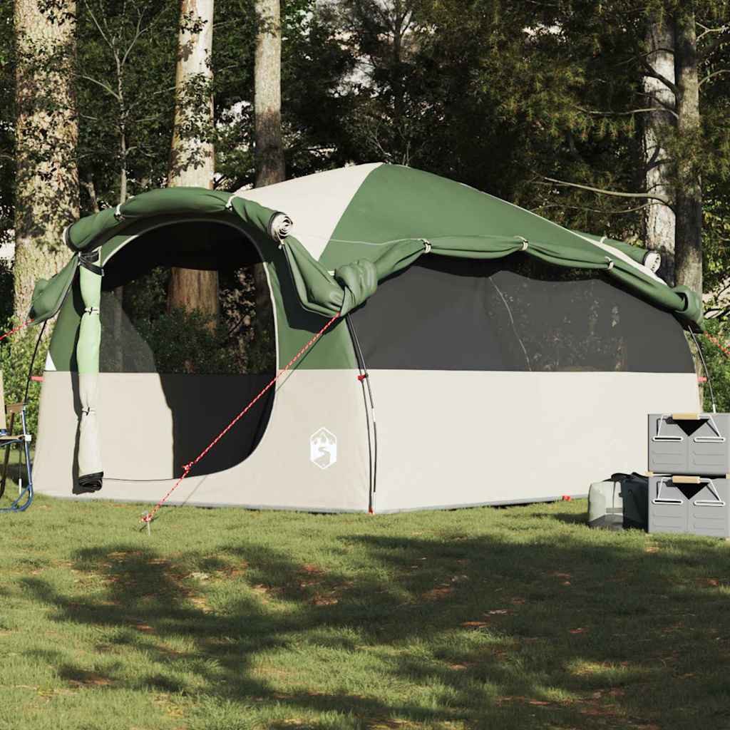 furnicato Faltzelt Familienzelt Tunnelzelt 564x260x185 cm Grün, (1 tlg), Campingzelt mit 2 Schlafkabinen, E-Anschluss und versiegelten Nähten
