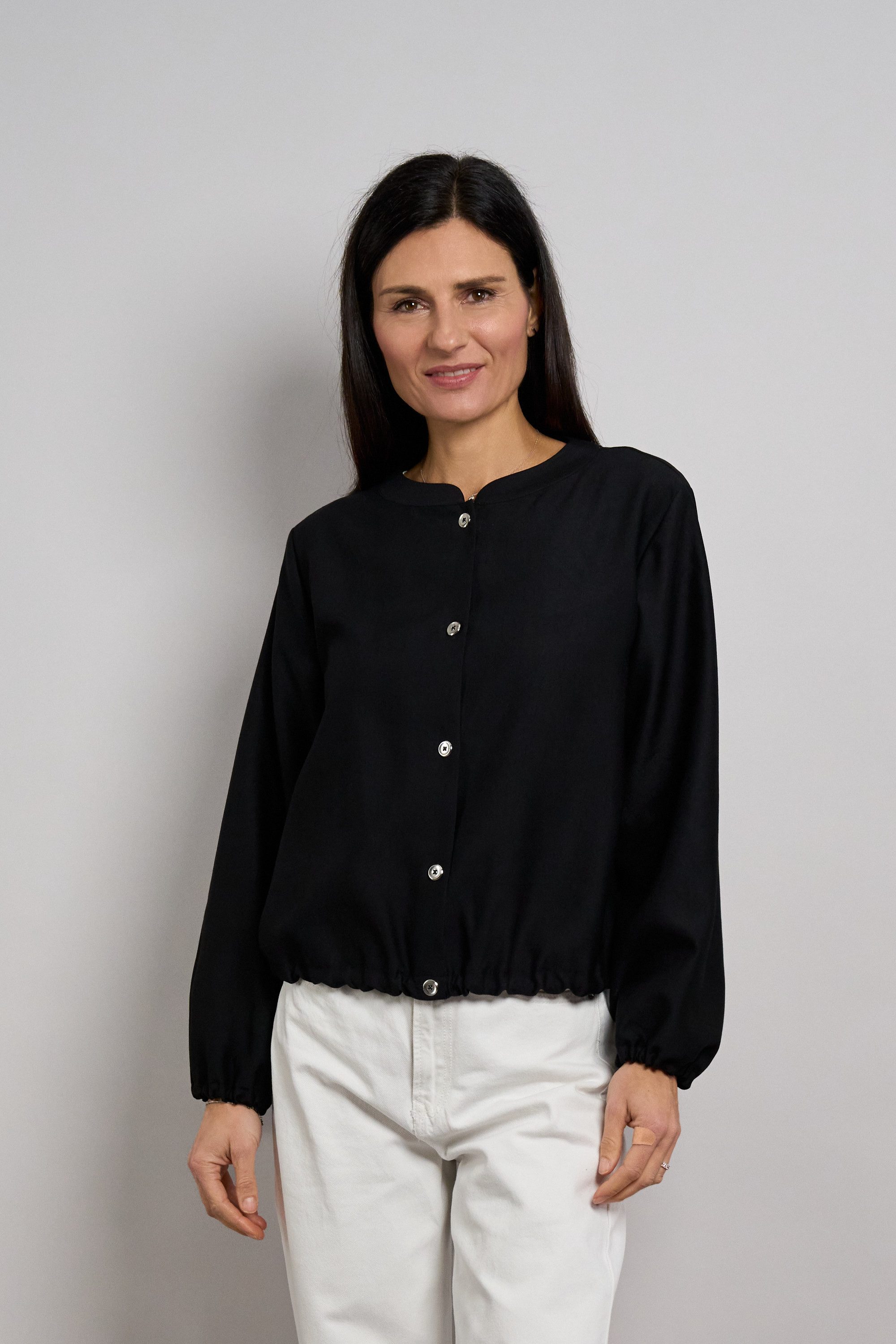 Seidel Moden Blusenjacke Otto exclusiv mit Knopfleiste - Viskose - MADE IN GERMANY