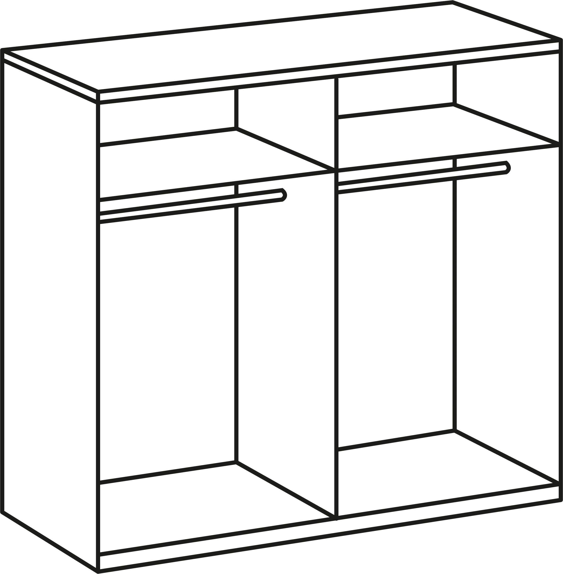 Wimex Kleiderschrank New York, Wäscheschrank, Garderobe, Aufbewahrung in vielen Breiten, individuelles Stauraumwunder, Höhe 208 oder 236cm