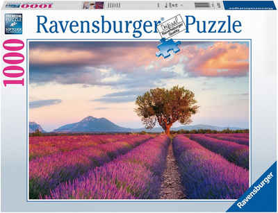 Ravensburger Puzzle Lavendelfeld in der goldenen Stunde, 1000 Puzzleteile, FSC® - schützt Wald - weltweit; Made in Germany