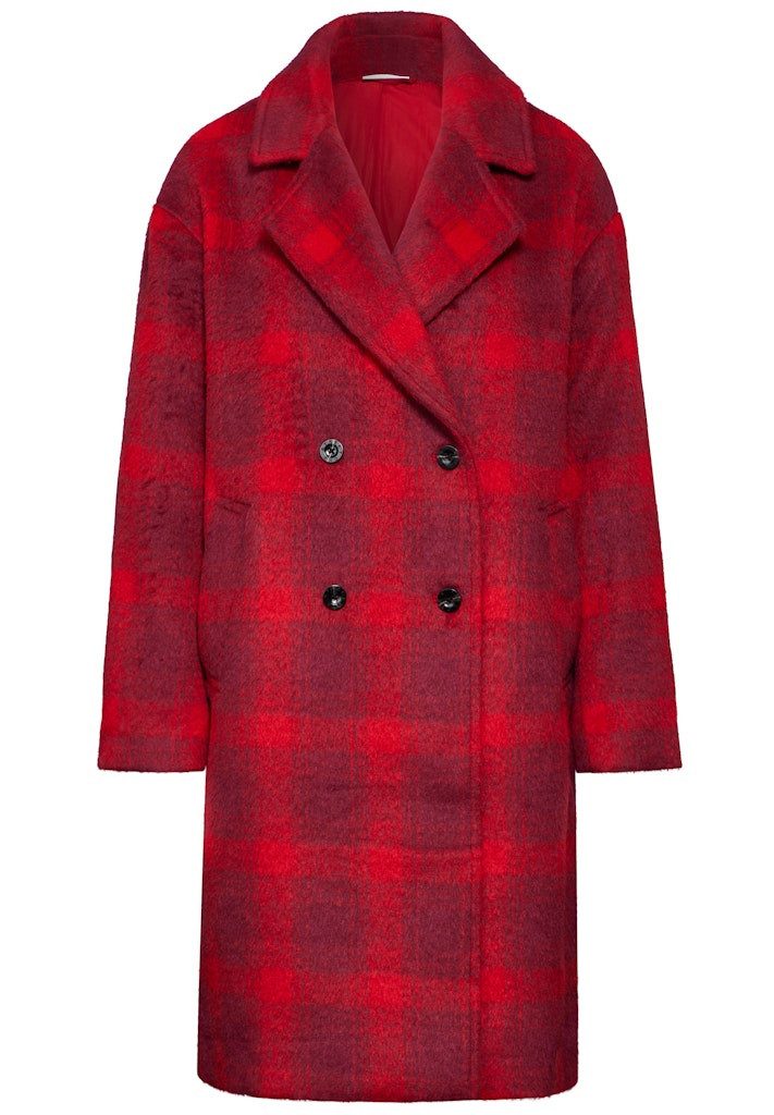 STREET ONE Funktionsjacke STREET ONE / Da.Mantel / Modern Check Revers Coat günstig online kaufen