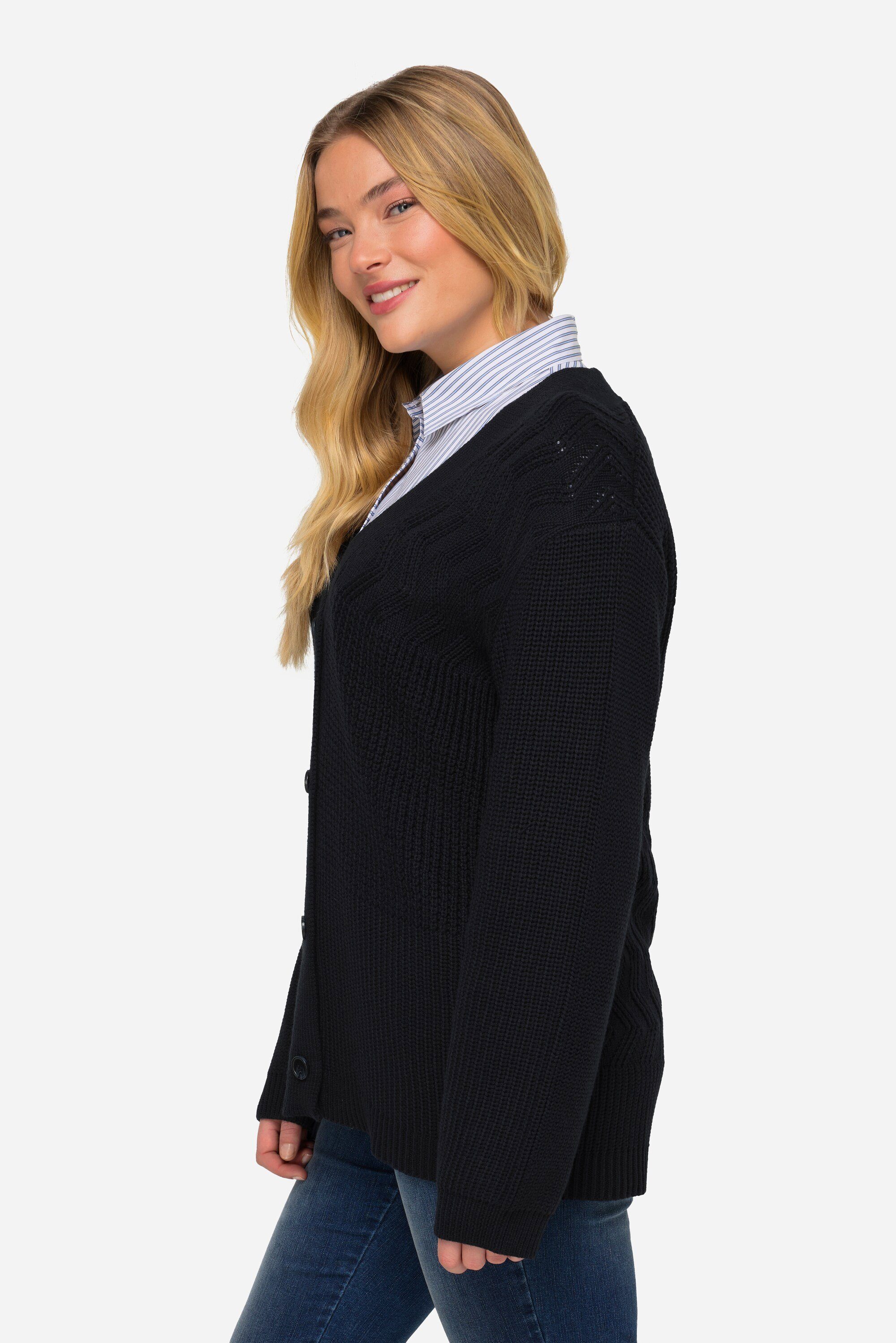 Laurasøn Strickjacke Strickjacke Patch-Look