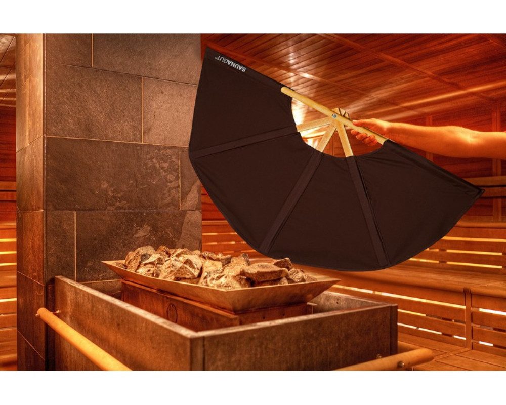 Saunagut Sauna-Aufgussset SAUNAGUT® Aufgussfächer Esche PLUS