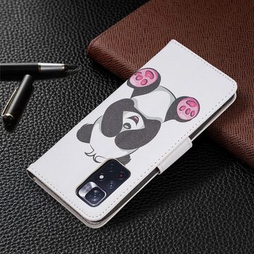 Wigento Handyhülle Für Xiaomi Poco M4 Pro 5G Kunstleder Handy Tasche Book Motiv 5 Schutz Hülle Case Cover Etui Neu