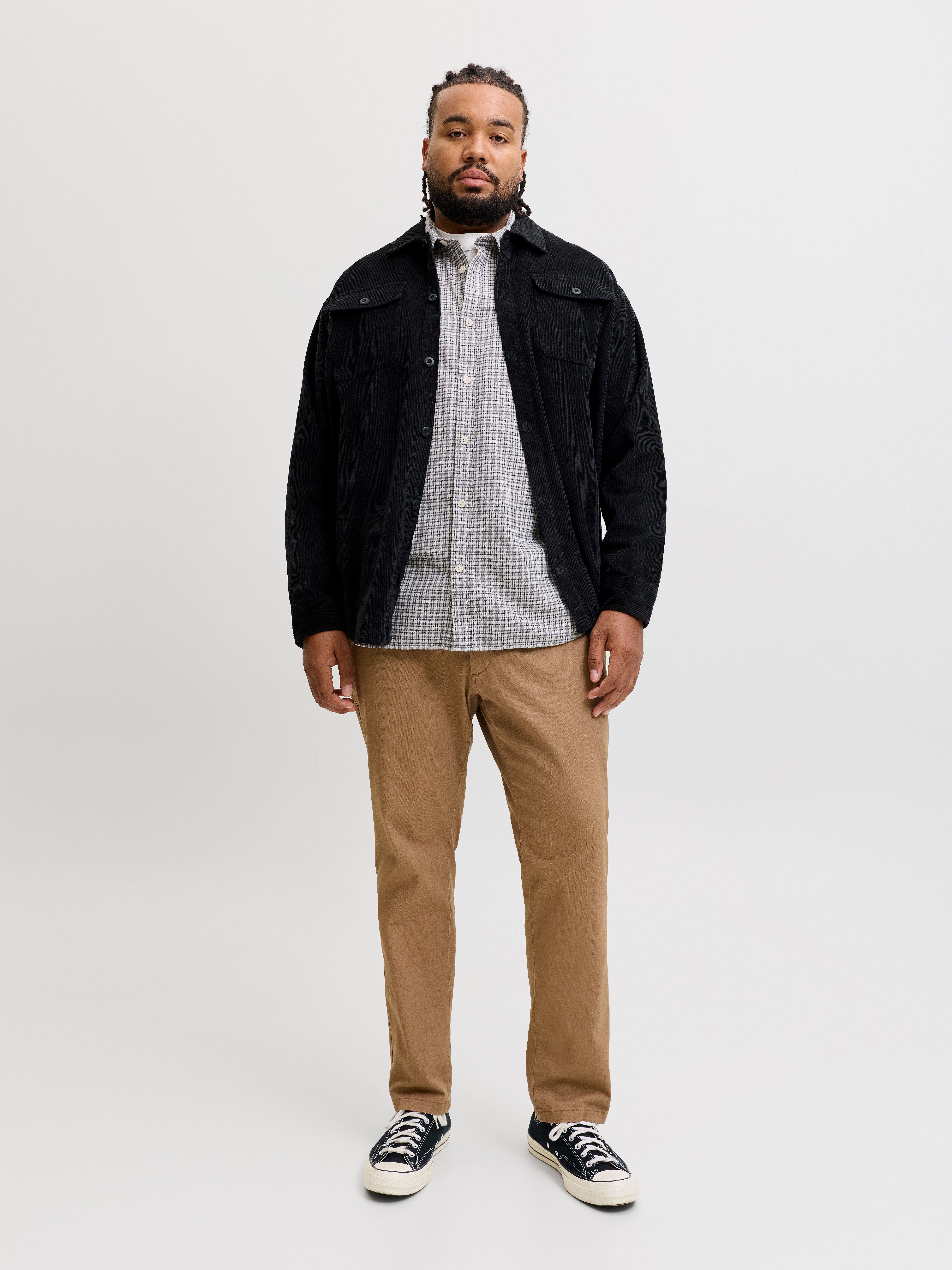 Jack & Jones PlusSize Langarmhemd JJEREGENT CORD OVERSHIRT LS SN PLS Baumwolle, regular fit – Bild 4 von 5