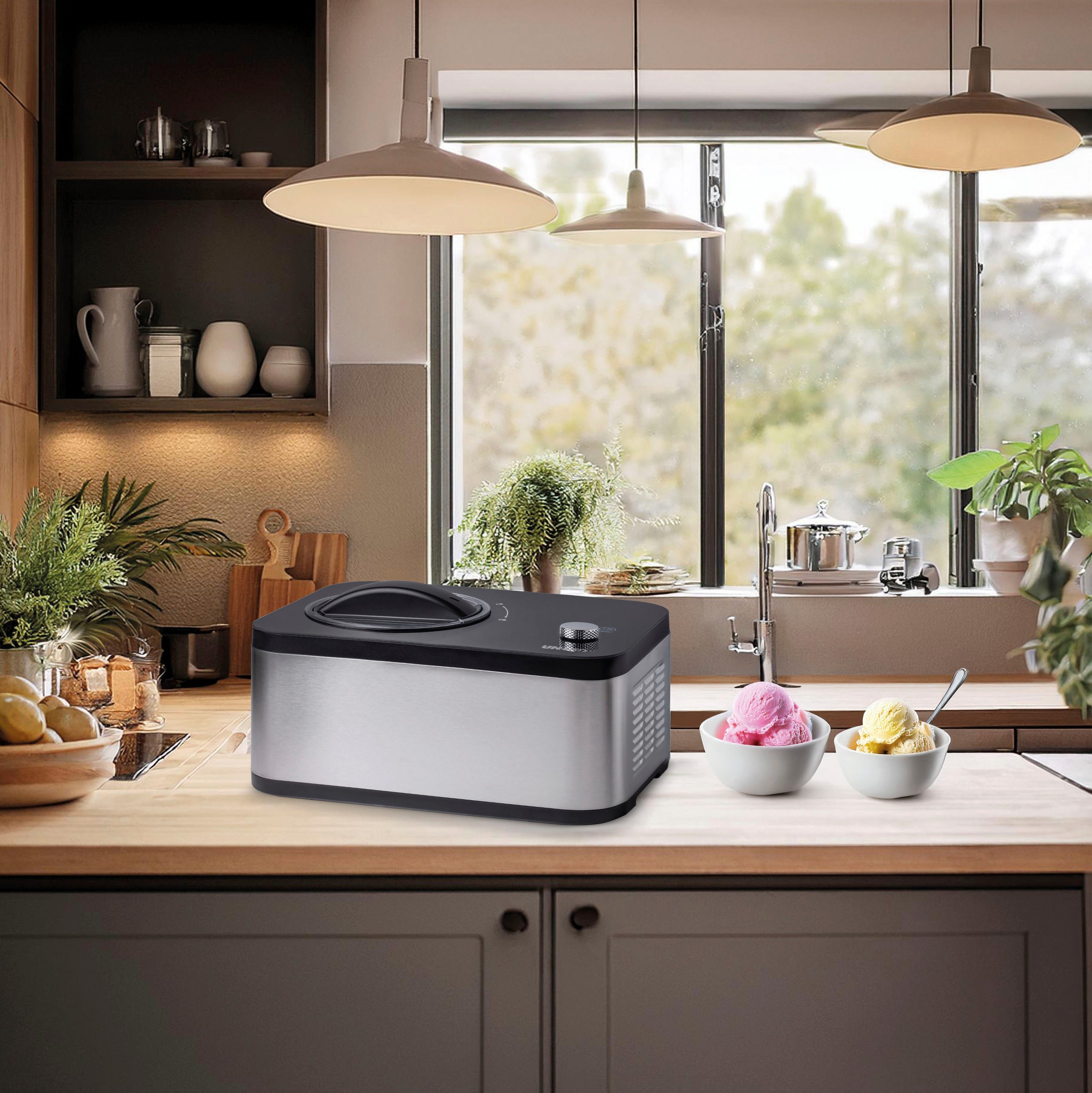 Unold Eismaschine EVA 48826, 120 W, 2 in 1 Eismaschine & Joghurtbereiter