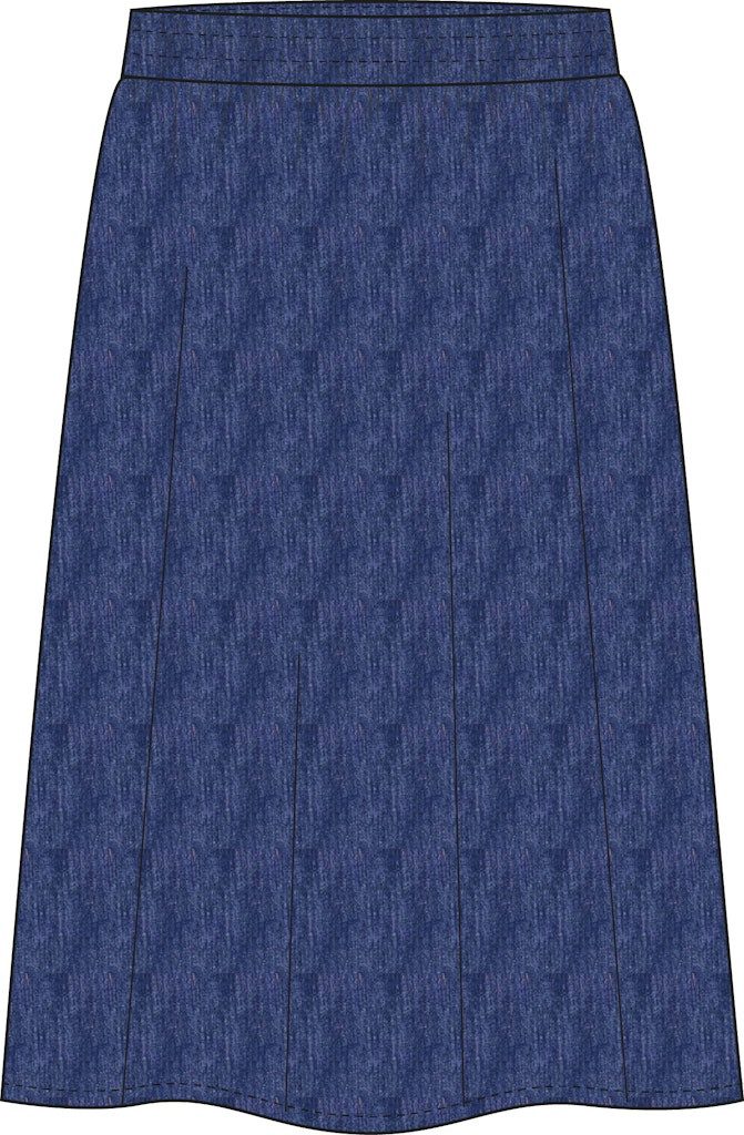 Sommerrock MIDI SKIRT W ELASTIC WAIST