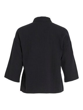 Vila Blusenshirt Lockere Crepe Design Hemd Bluse mit weiten Ärmeln 7522 in Schwarz