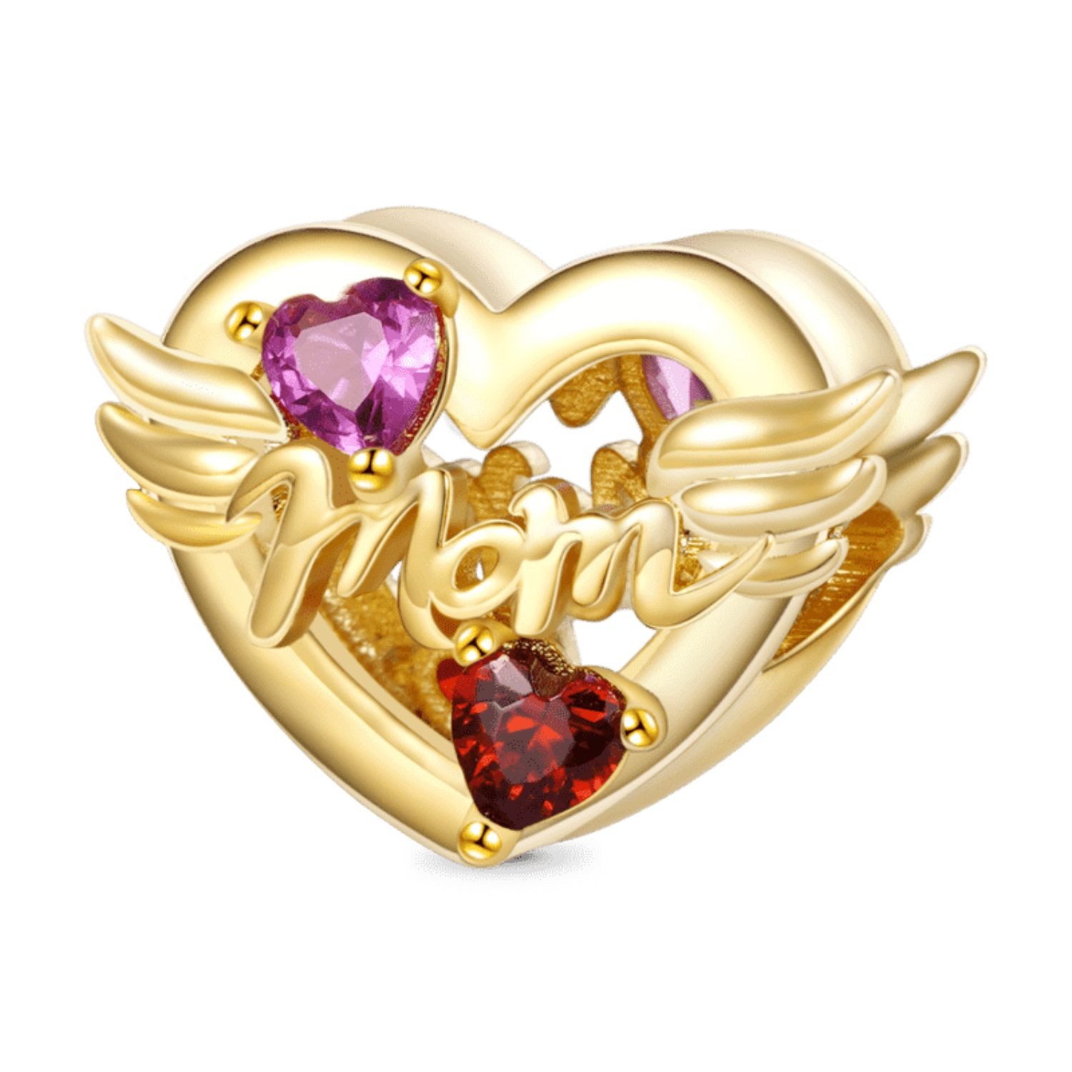 Gnoce Bead Gnoce Charm Mom Herz GGC032 vergoldet