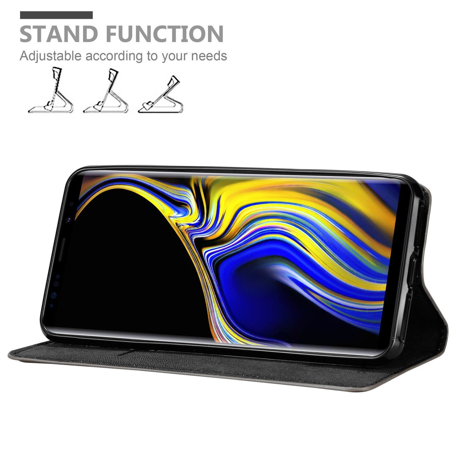 Cadorabo Handyhülle für Samsung Galaxy NOTE 9 Hülle Samsung Galaxy NOTE 9, Hülle Schutzhülle mit Standfunktion, Magnetverschluss und Kartenfach