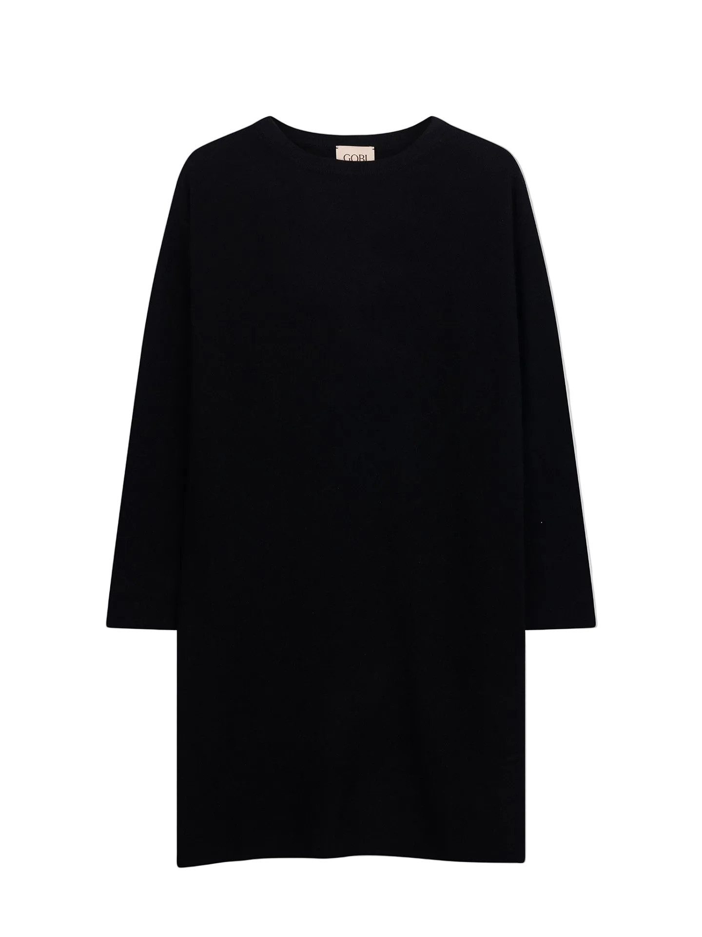 GOBI Cashmere Strickkleid Strickkleid mit Rundhalsausschnitt