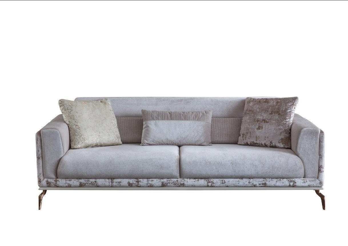 Teile, Luxus Weiße Made Sofa wohnzimmer Farbe Europa JVmoebel 1 Möbel 3 3-Sitzer Neuheit, Modern in Sitzer in
