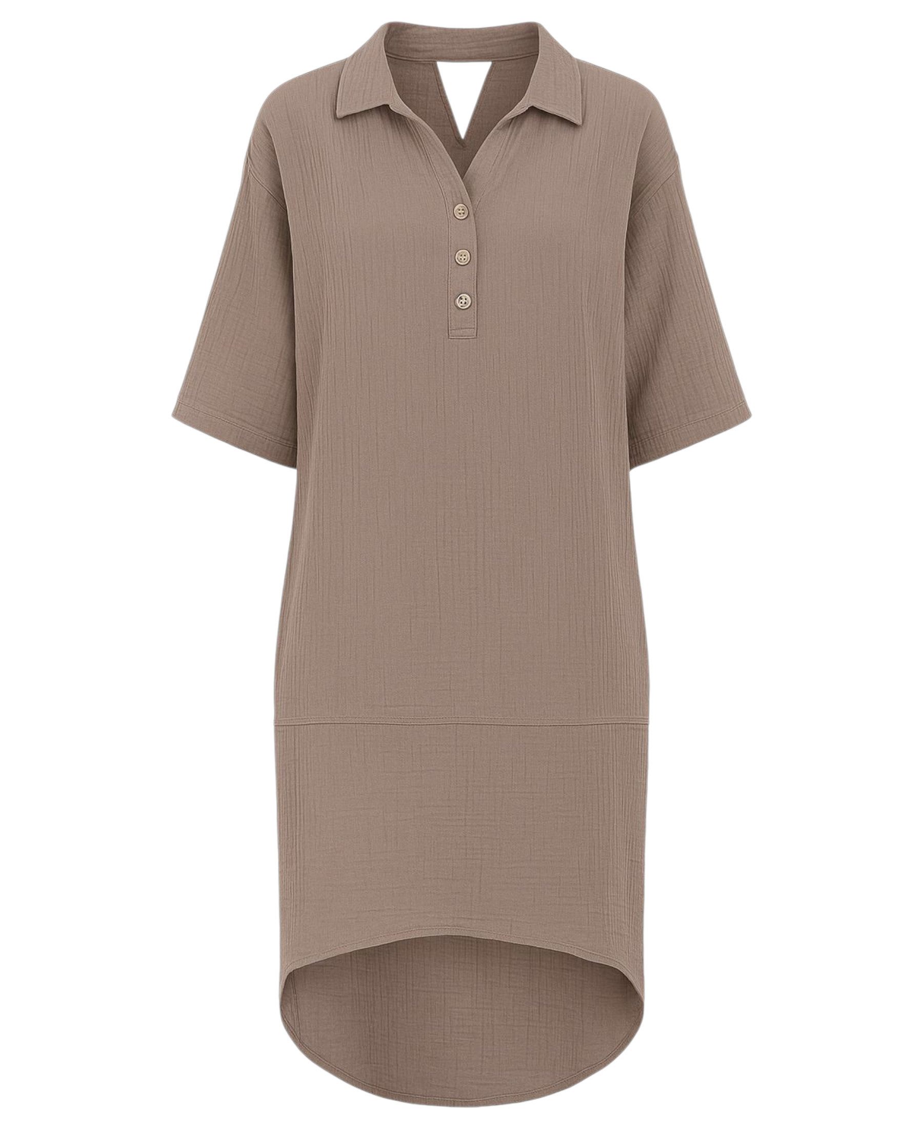WENOR Blusenkleid Musselin, Rückenausschnitt, 100 % Baumwolle, günstig online kaufen