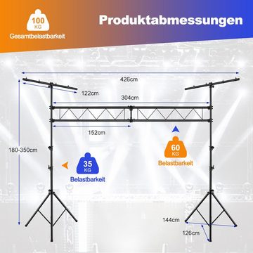 COSTWAY Lampenstativ (180-360cm höhenverstellbar, klappbar, bis 100kg)