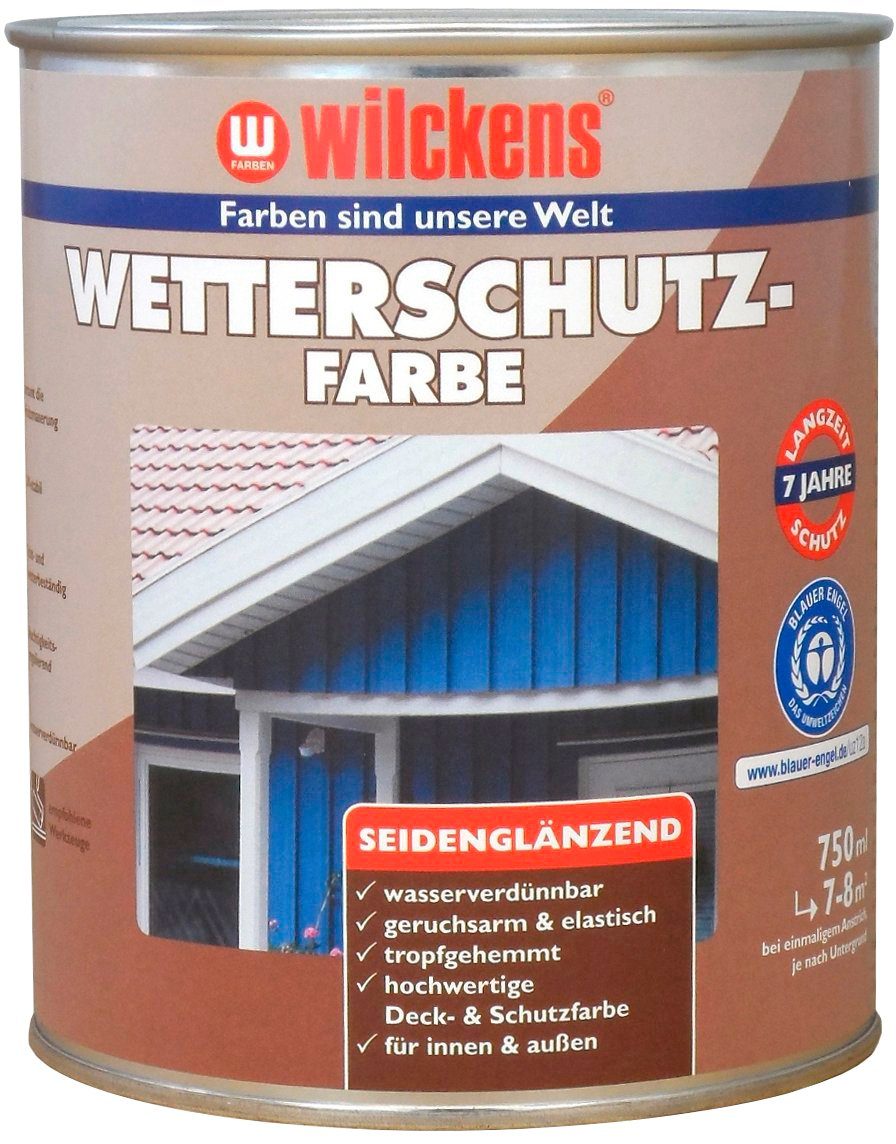 seidenglänzend, Deck- Wetterschutzfarbe Witterungsbeständigkeit Farben Schutzfarbe, hohe & grau Hochwertig, Wilckens