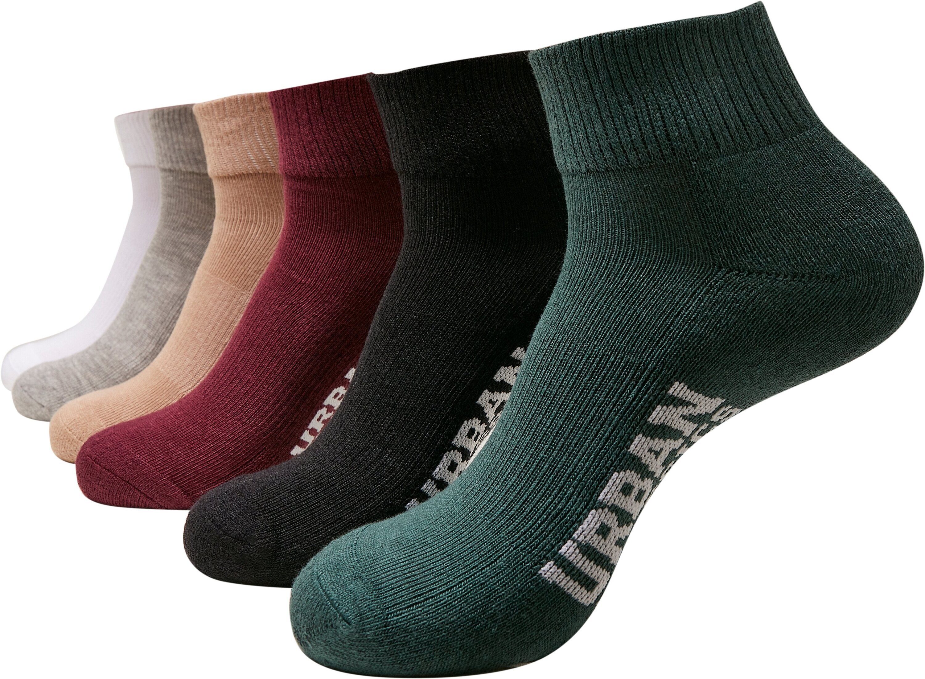 URBAN CLASSICS Freizeitsocken Socks High Sneaker Socks 6-Pack (1-Paar) wintercolor