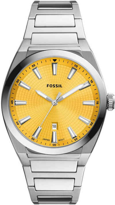 Fossil Quarzuhr EVERETT, FS5985, Armbanduhr, Herrenuhr, Datum, analog