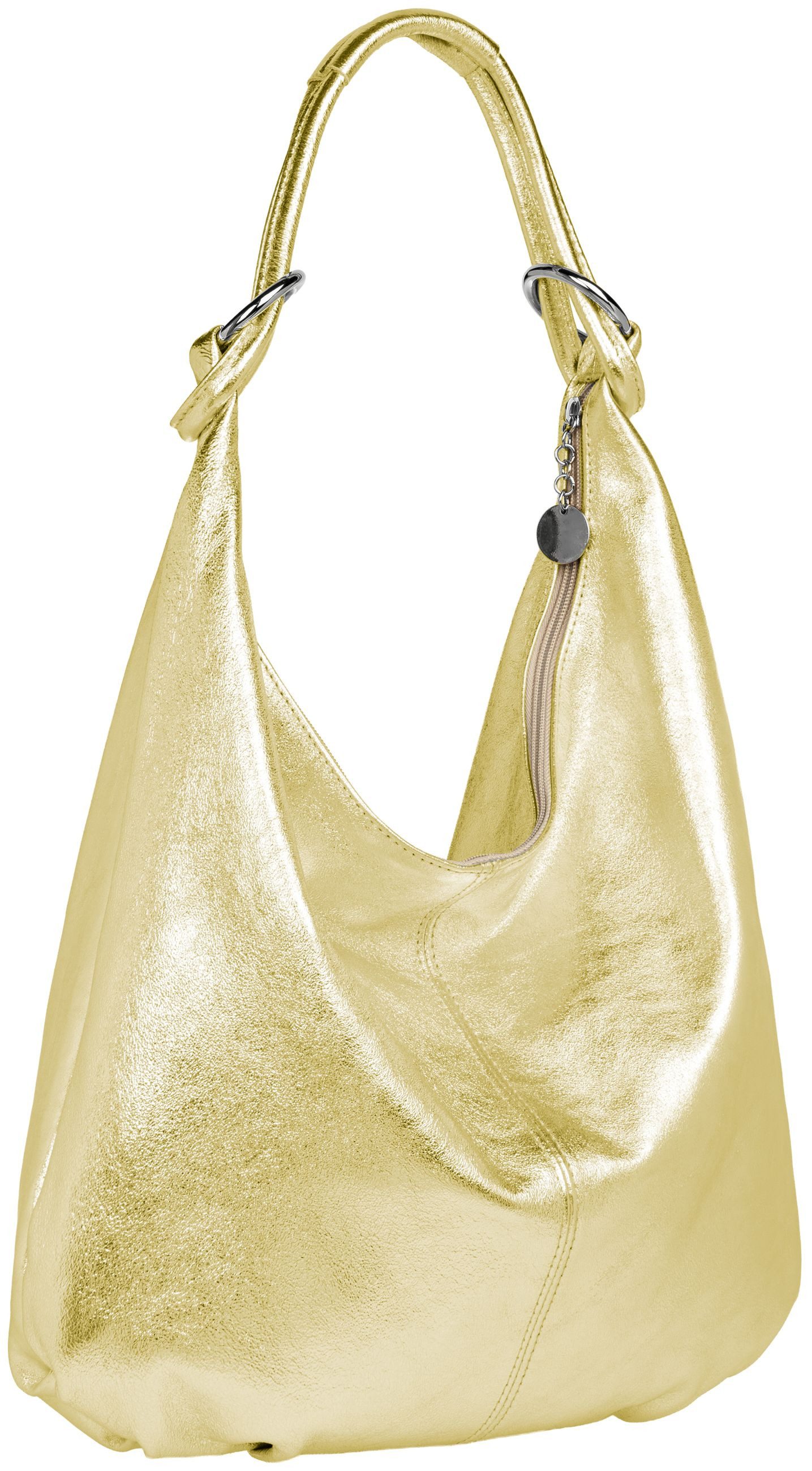Caspar Schultertasche Damen Vintage Leder Tasche Hobo Bag - CLASSIC LINE - günstig online kaufen