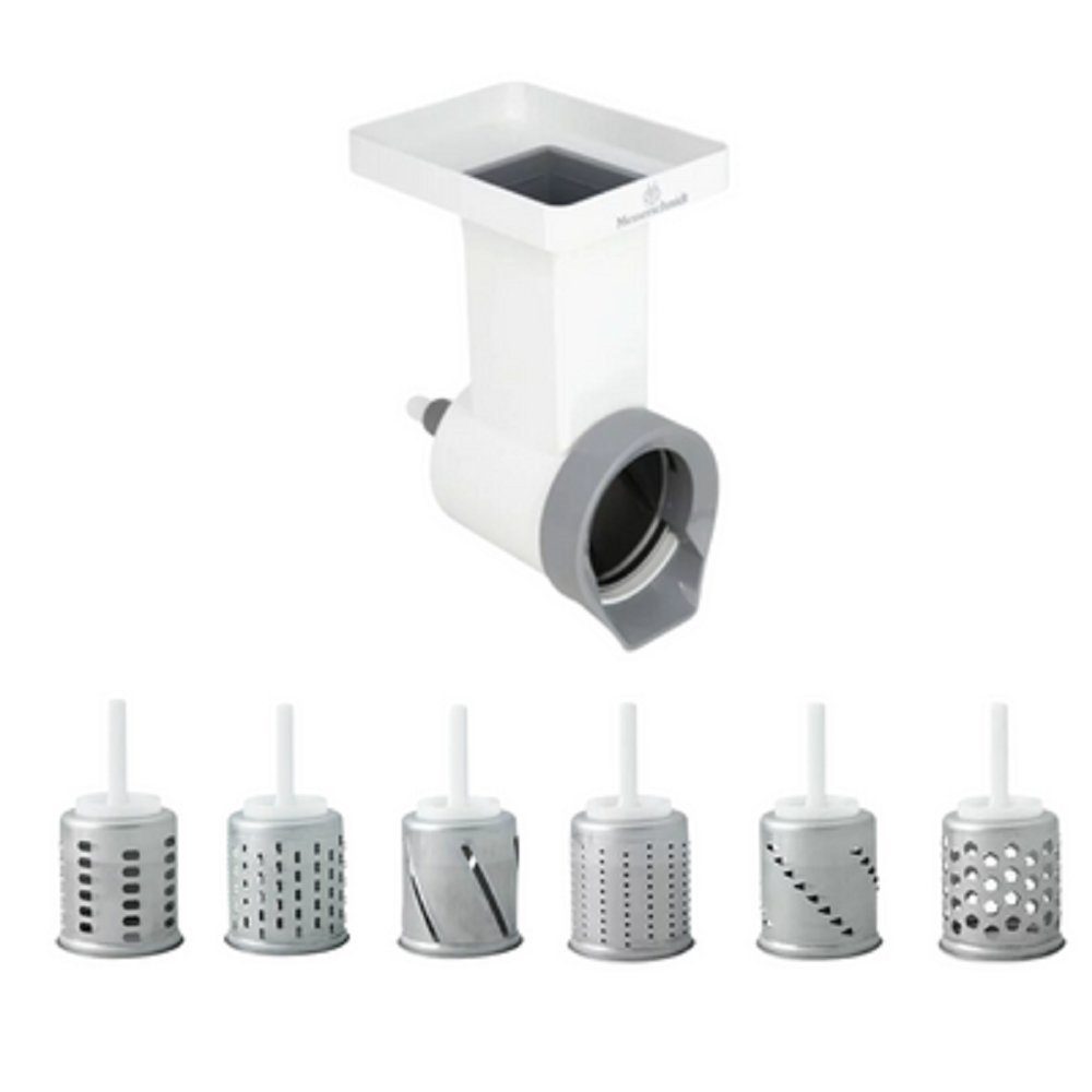 Messerschmidt Gemüseschneidaufsatz Gemüseschneider MVSA für KitchenAid + Zusatztrommeln