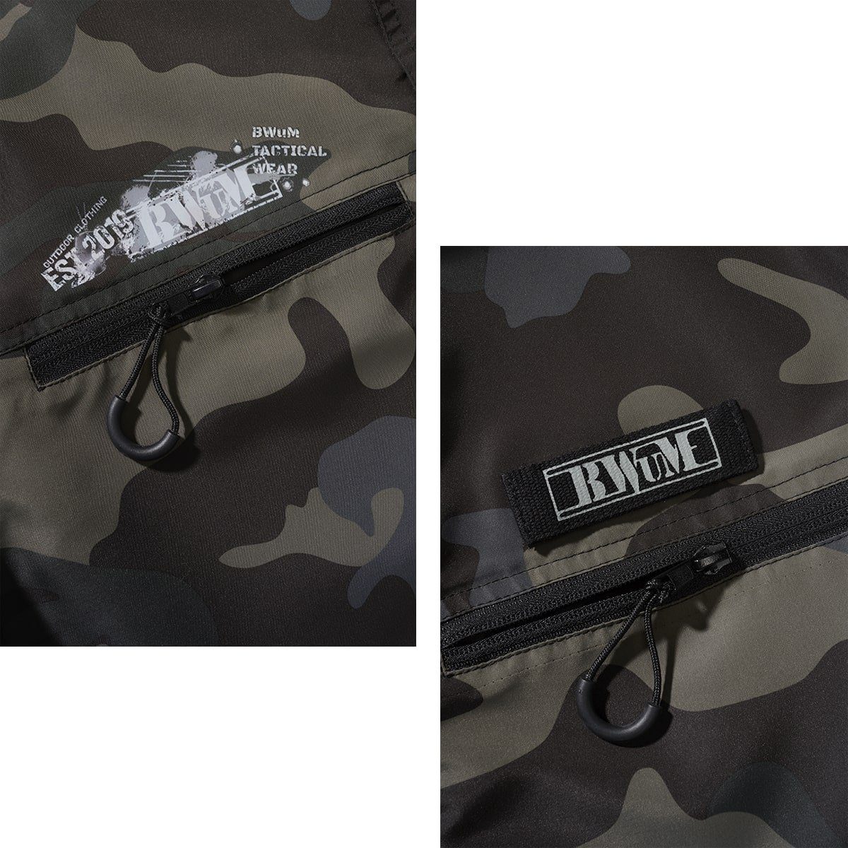 BWuM Windbreaker BWuM Tactical Windbreaker Zipper Sommer + Patch & Flaggen