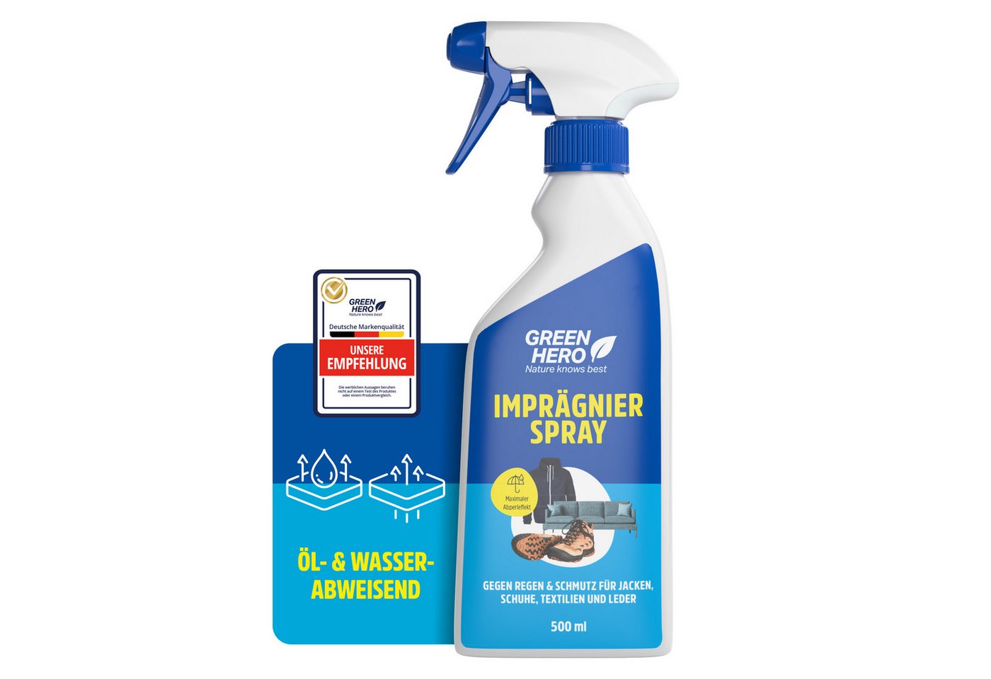 GreenHero Imprägnierung für Kleidung mit Nanoversieglung Imprägnierspray