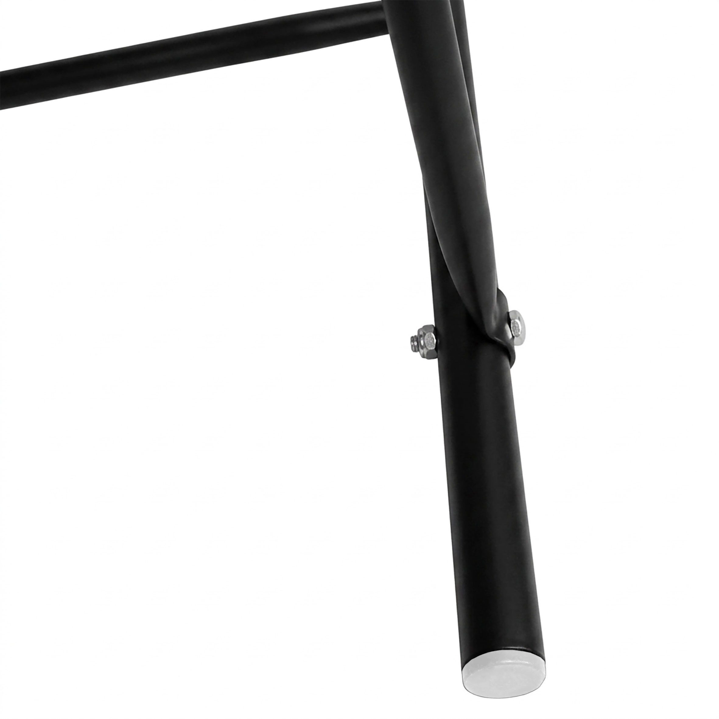 Spetebo Kastenständer 3er Metall Getränkekisten Ständer schwarz 116x50cm, Set 10-tlg., für 3 Getränkekisten oder Universalboxen in ca. 45 cm x 35 cm x 27 cm – Bild 4 von 5