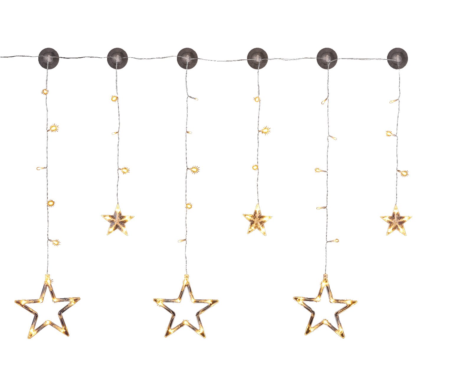Meinposten LED-Lichterkette Sternenvorhang Sternvorhang LED warmweiß Lichte günstig online kaufen