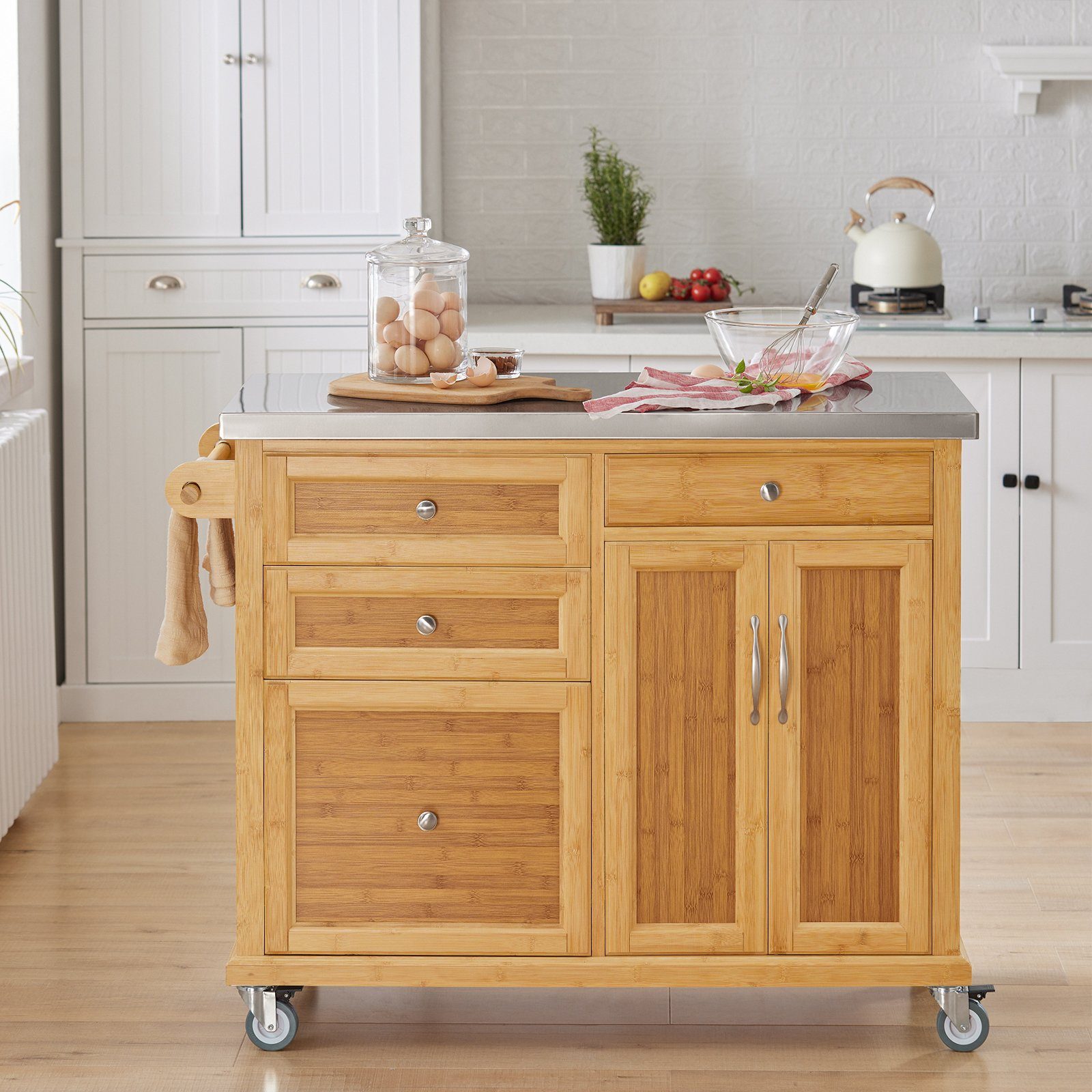 SoBuy Küchenwagen FKW69/FKW70, Kücheninsel Küchenschrank mit günstig online kaufen