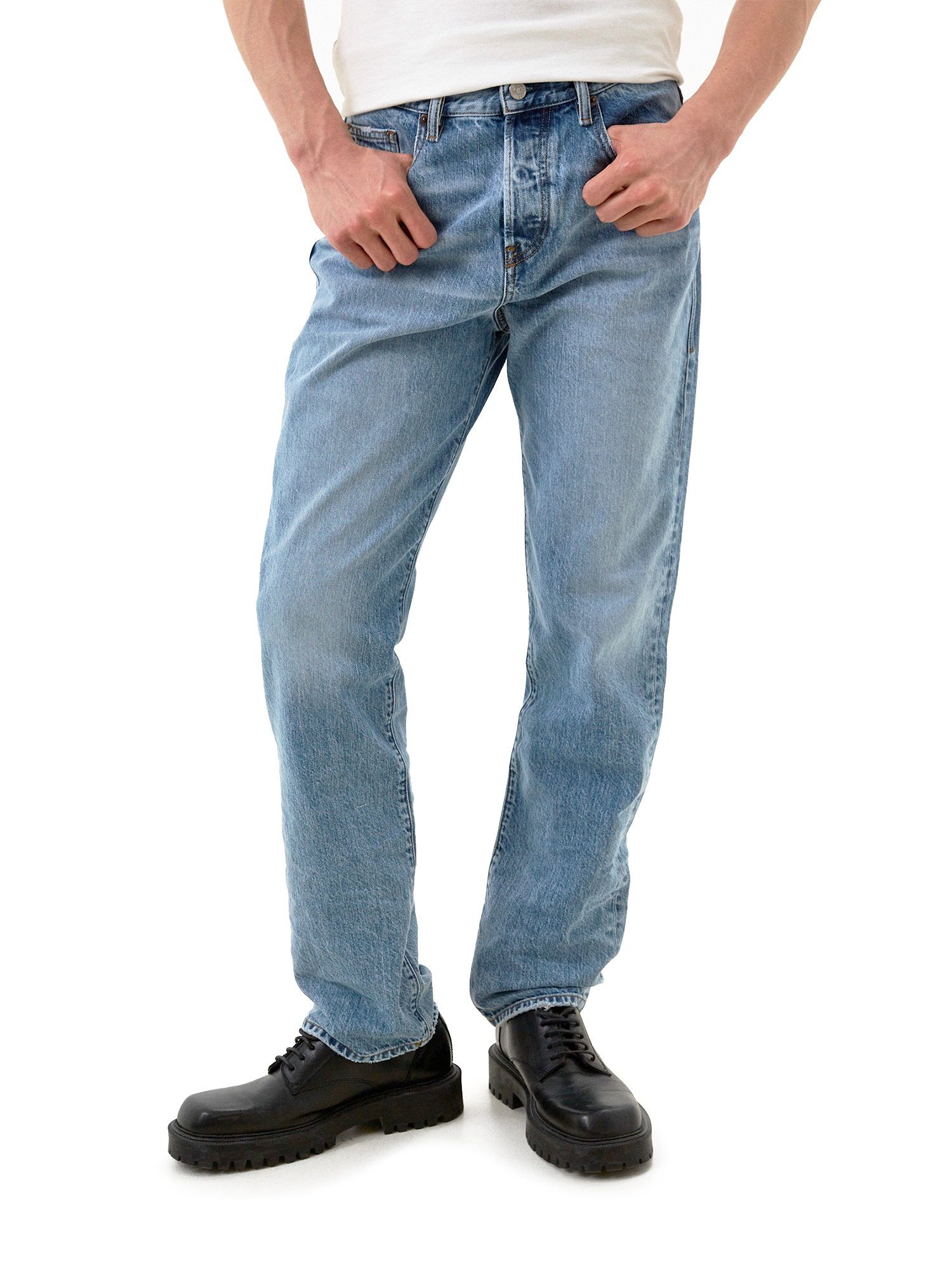 Straight-Jeans D-Viker Diesel Hellblaue Regular 09C66 - Hose Vintage
