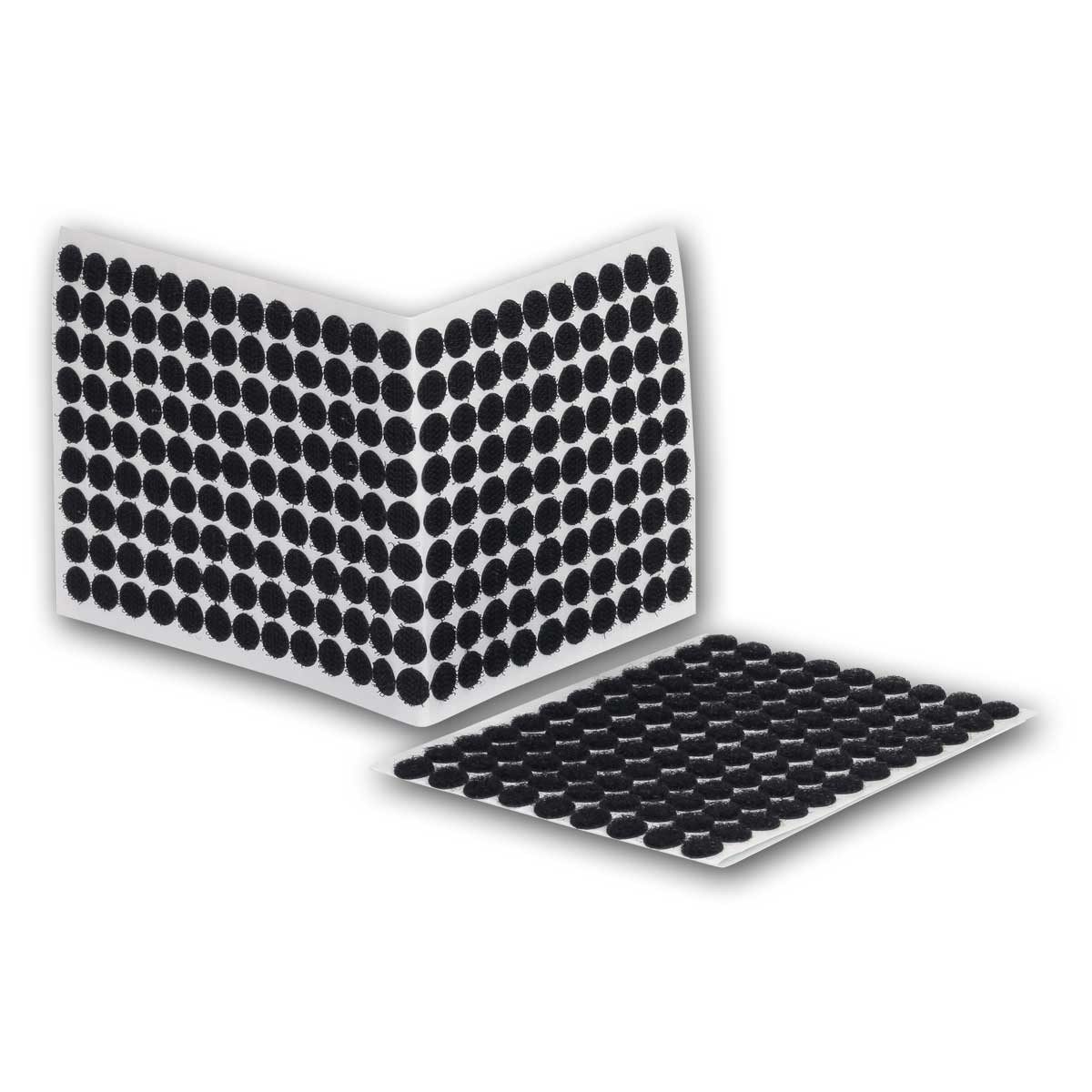 Sintron Klettband Klettpads Ø10mm, 200 Stück, selbstklebend, schwarz