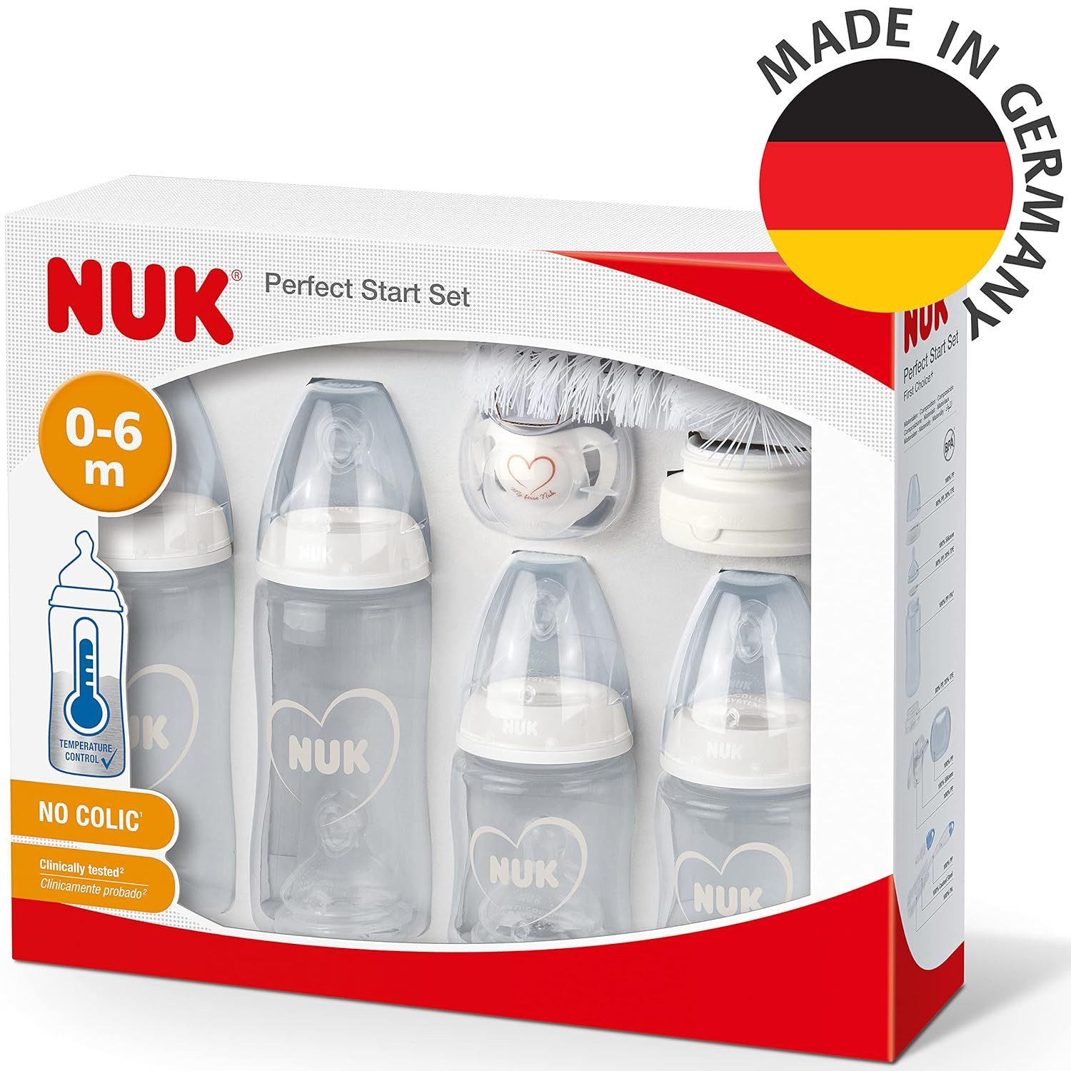 NUK Babyflasche NUK First Choice+ Perfect Start Set – Flaschen & Sauger Komplett, Perfect Start Set