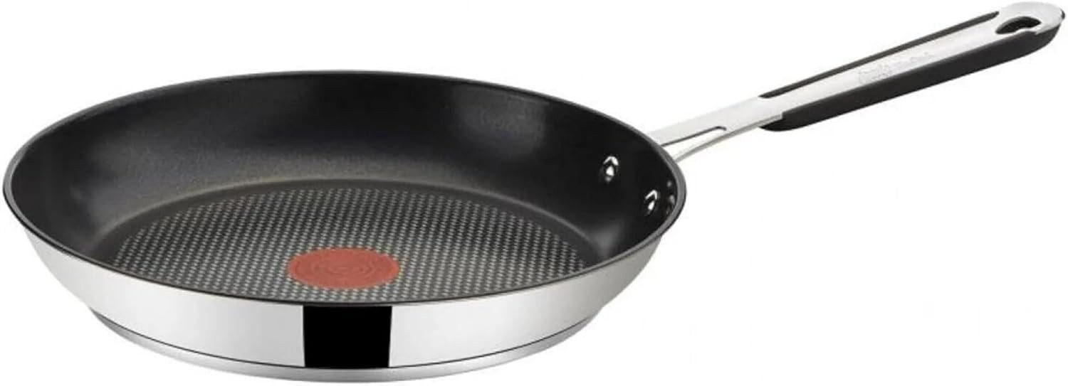 Tefal Bratpfanne Jamie Oliver Edelstahl Pfanne, Antihaftbeschichtet, 24 cm, (1-tlg), für alle Herdarten