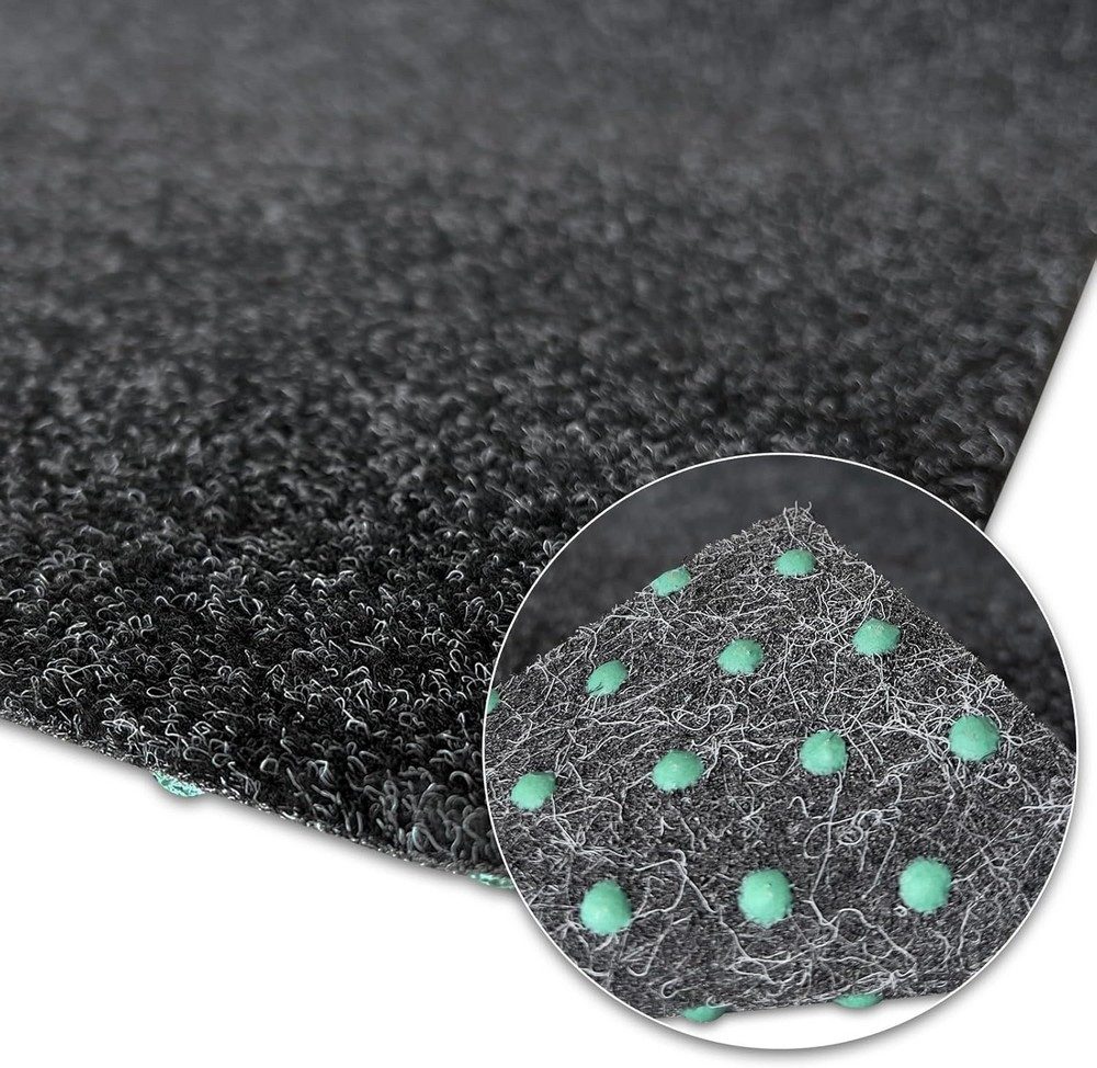 MDEKOR Kunstrasen Rasenteppich outdoor Meterware Höhe 6,5mm, 50x100cm Anthrazit