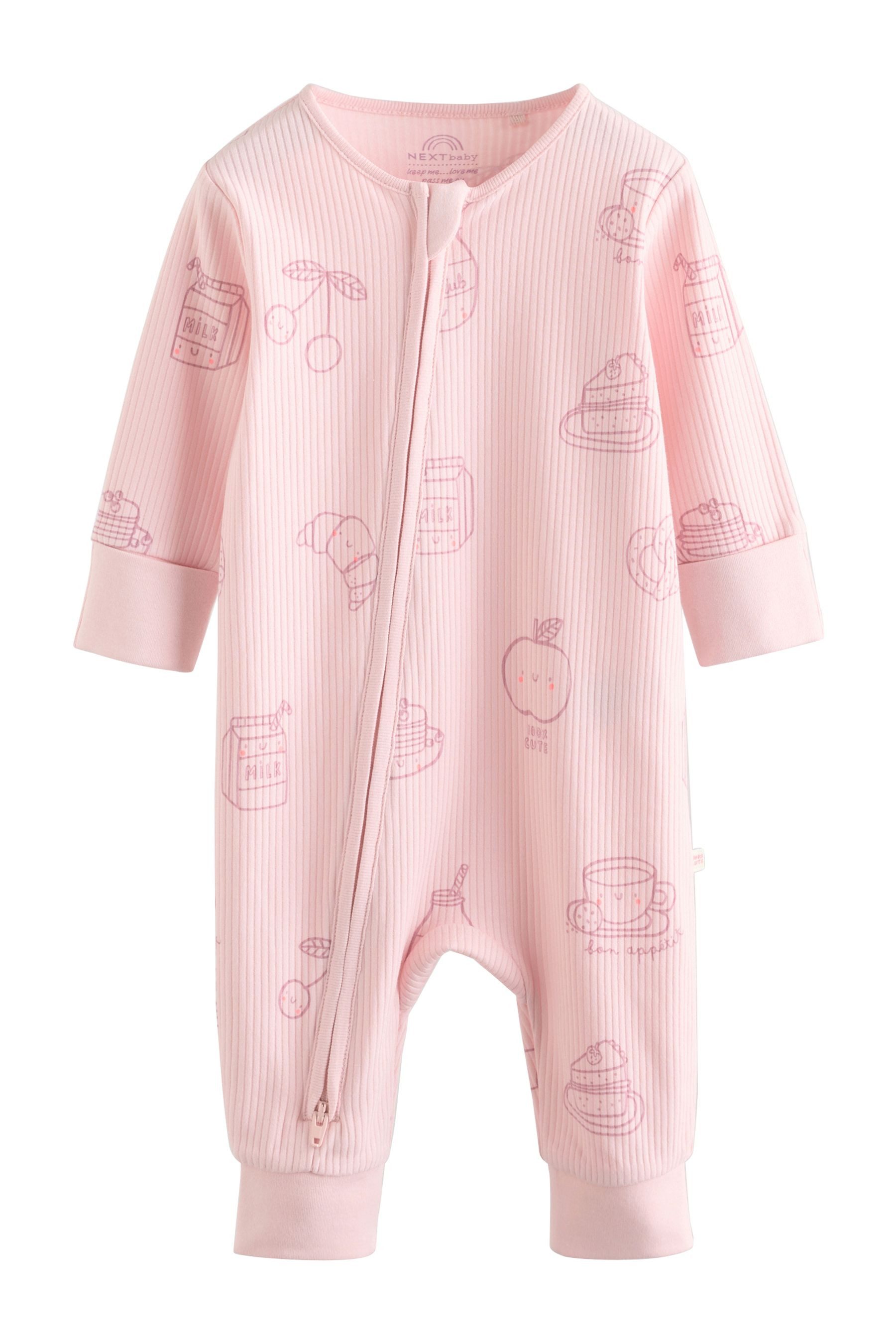Next Schlafoverall Babyschlafanzüge mit Zweiwege-RV, 3er-Pack (3-tlg) – Bild 4 von 5