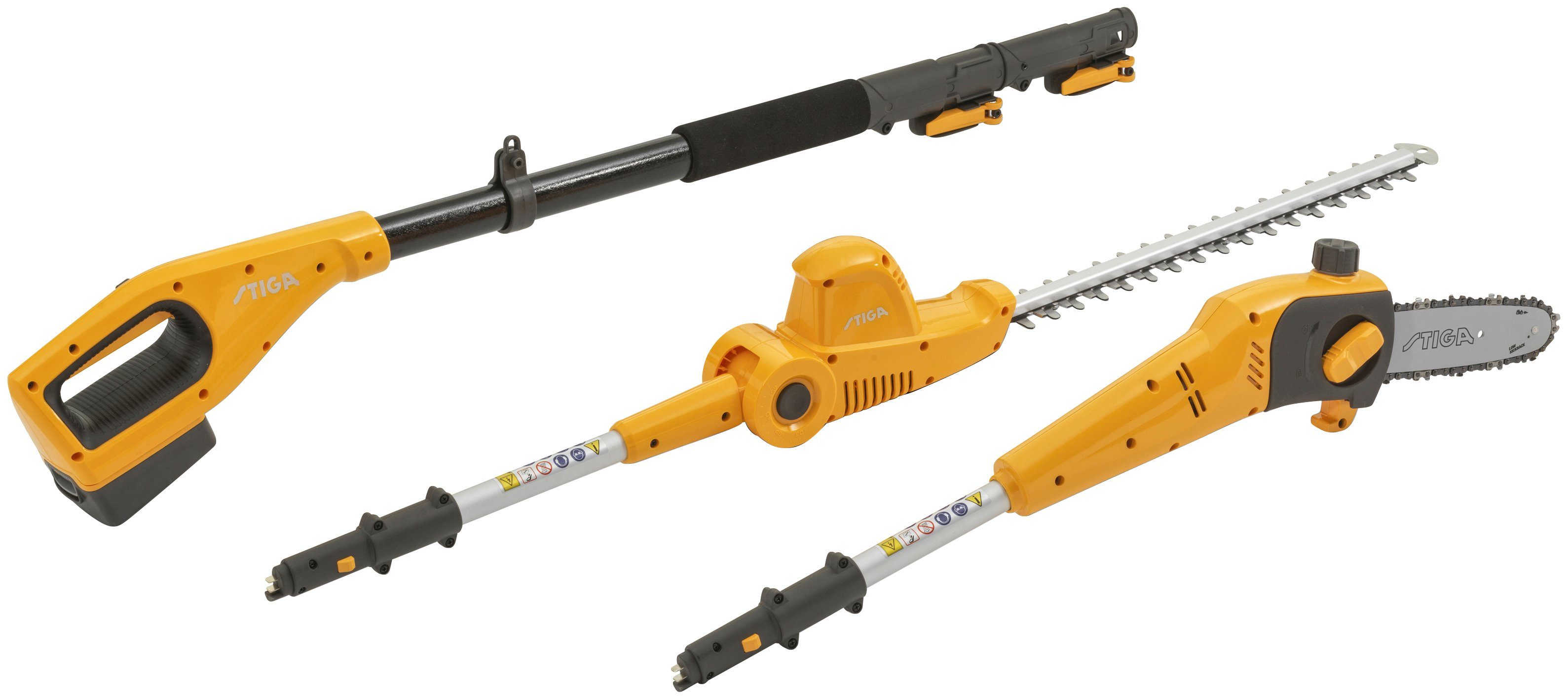 STIGA GARDEN Garten-Multifunktionsgerät MT 100e, 2-in-1, Spar-Set, Heckenschere und Kettensäge in einem, mit Akku 20V/4Ah und Ladegerät