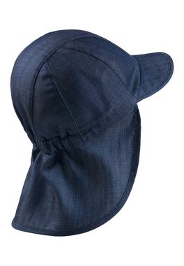 Sterntaler® Beanie Schirmmütze mit Nackenschutz Jeans (1-St)