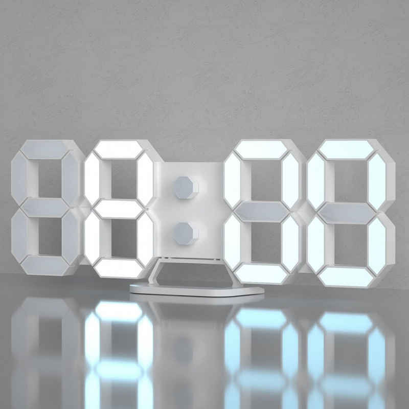 zggzerg Будильники 3D Будильники dimmbar geräuschlos Snooze USB 12/24Stunden