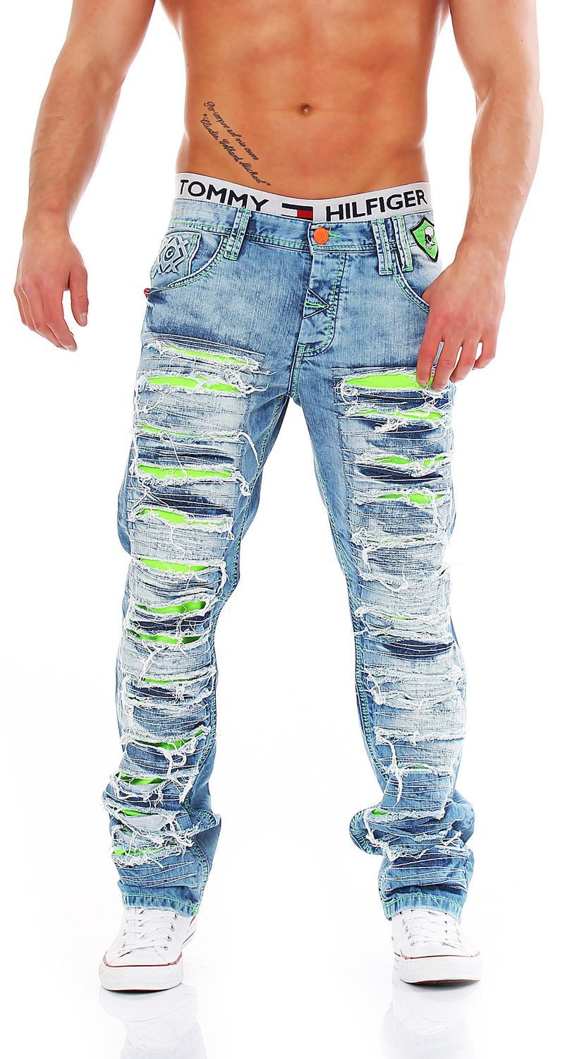 Regular-fit-Jeans Cipo & Baxx C-1053 Regular Fit Herren Jeans