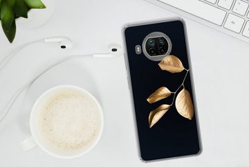 MuchoWow Handyhülle Blätter - Zweig - Gold - Luxus, Phone Case, Handyhülle Xiaomi Mi 10T Lite, Silikon, Schutzhülle