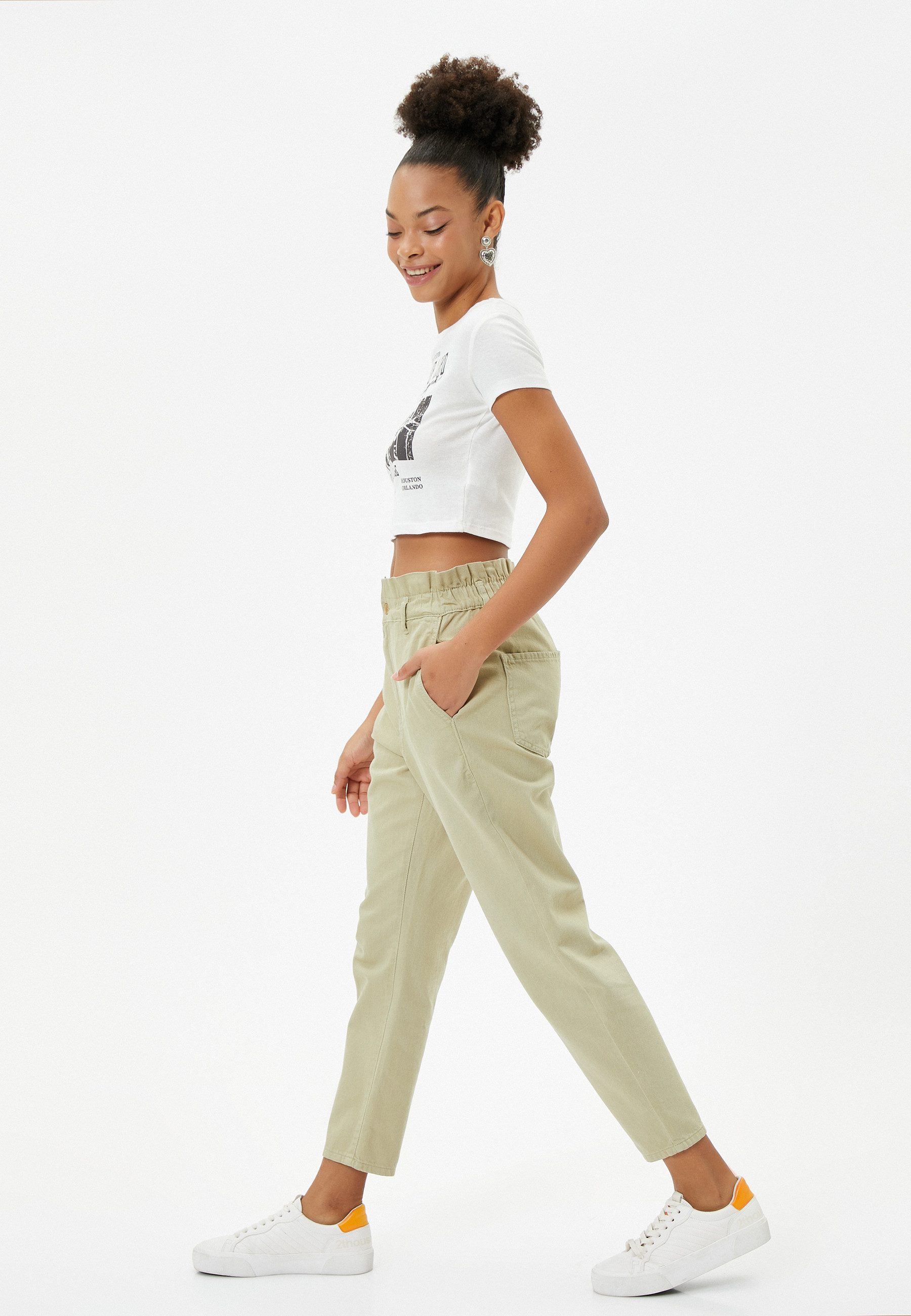 Koton Relax-fit-Jeans Hohe Leibhöhe Baggy Relax-fit-Jeans