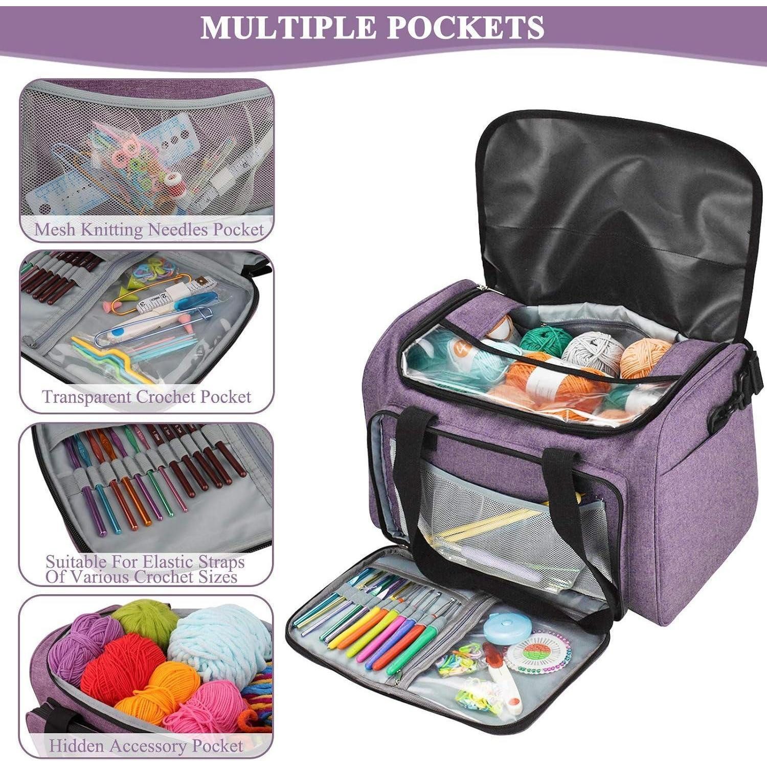 LuxusKollektion Stricknadeln Garntasche für Stricknadel-Set Häkelset Kreuzstich-Set Aufbewahrung