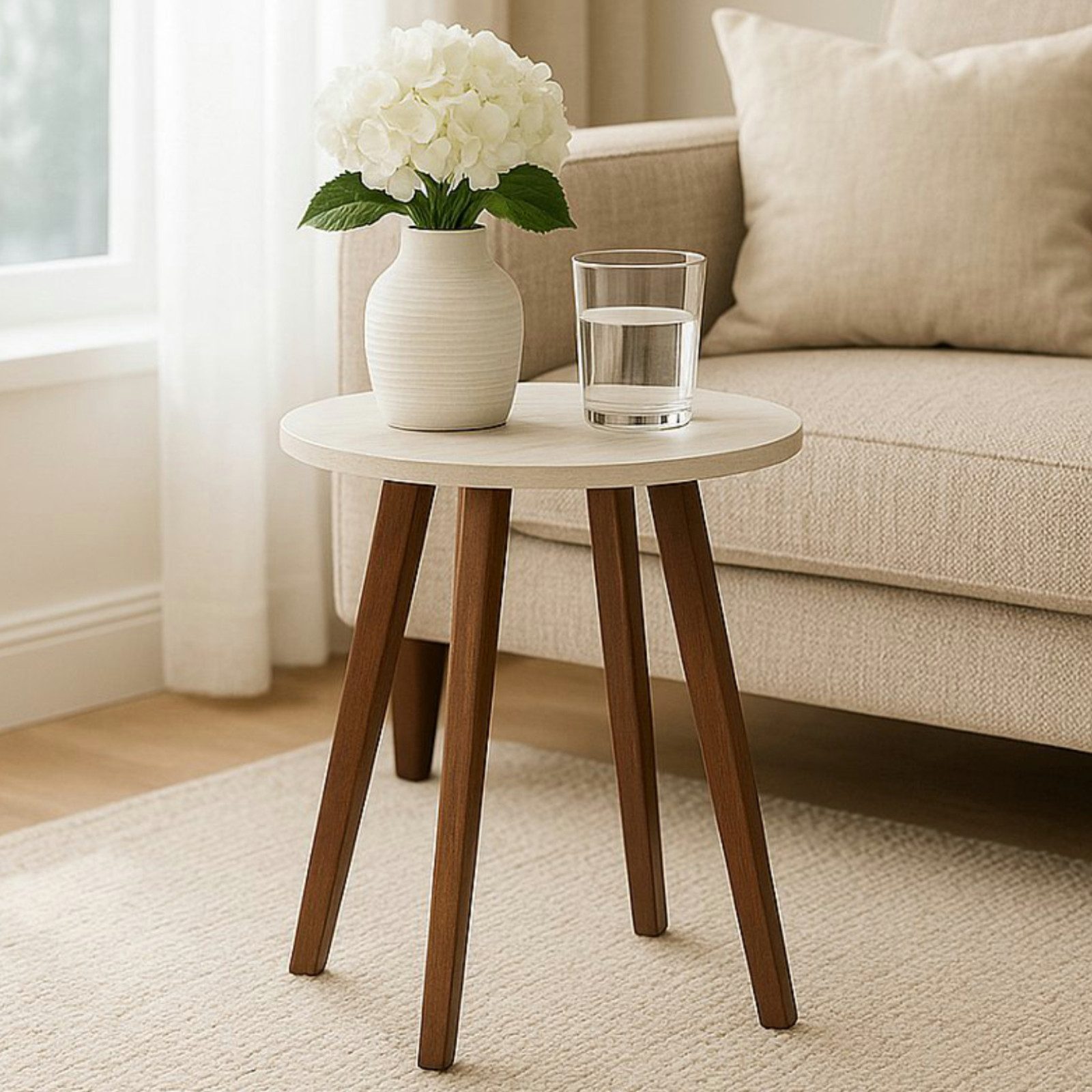 Koopman Beistelltisch Sofatisch Couchtisch Kaffeetisch 38x35cm Vierbeiner ( günstig online kaufen