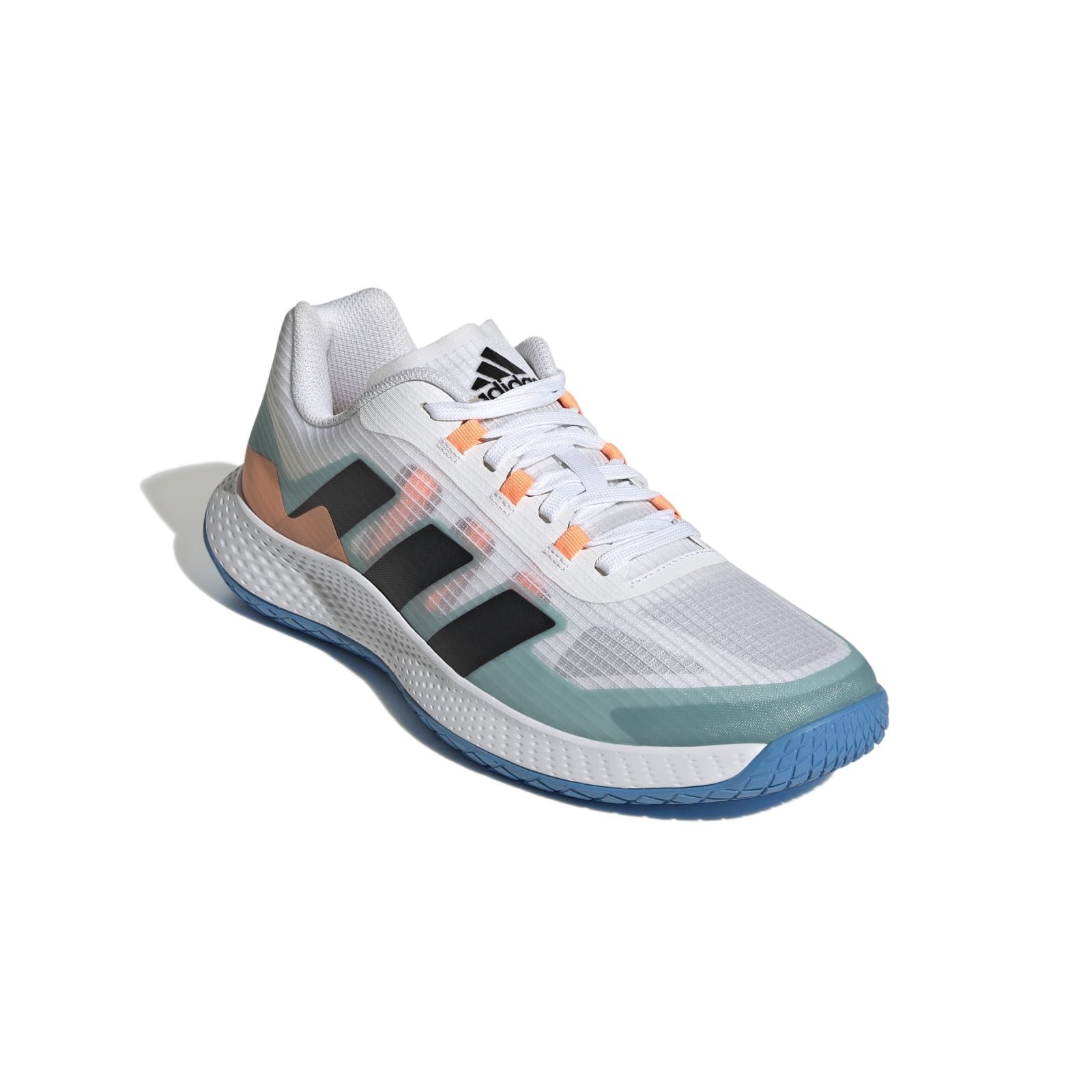 adidas Performance Hallen-Indoorschuhe ForceBounce 2.0 weiss/schwarz/blau Herren Badmintonschuh