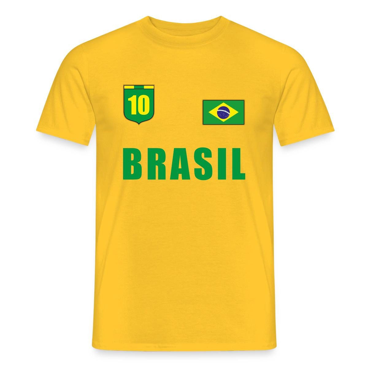 Spreadshirt T-Shirt Brasilien 10 Fußball Fanlook Trikot Männer T-Shirt (1-tlg)