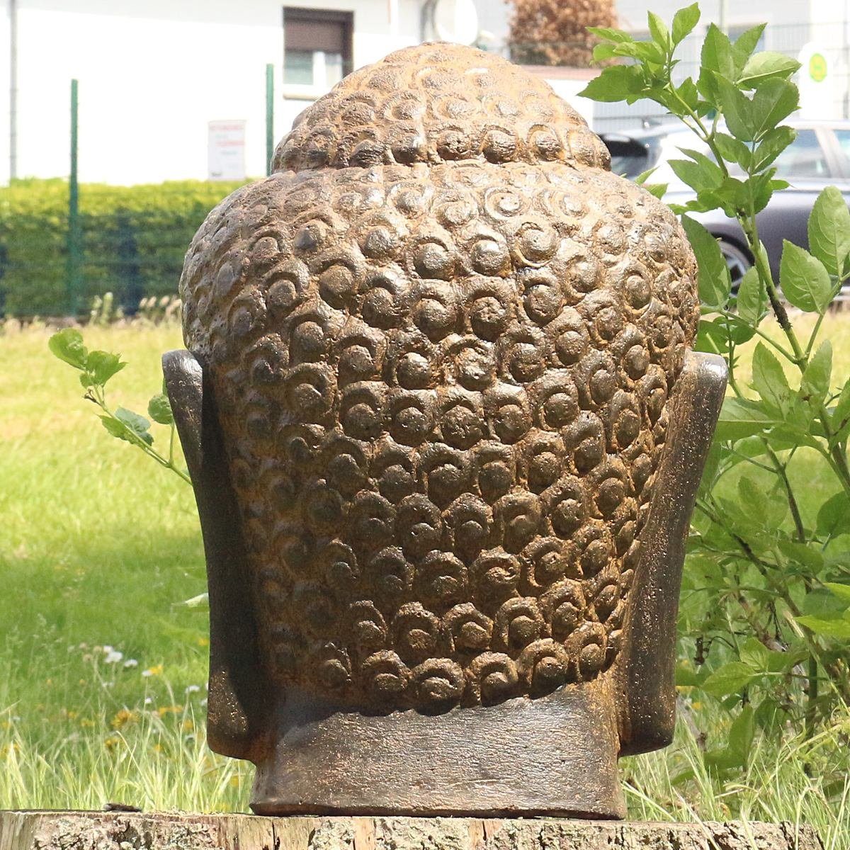 Herstellung im (1 Handarbeit Galerie Gartenfigur traditionelle Oriental cm 50 in Finish Buddha Dekofigur Kopf St), Ursprungsland Antik