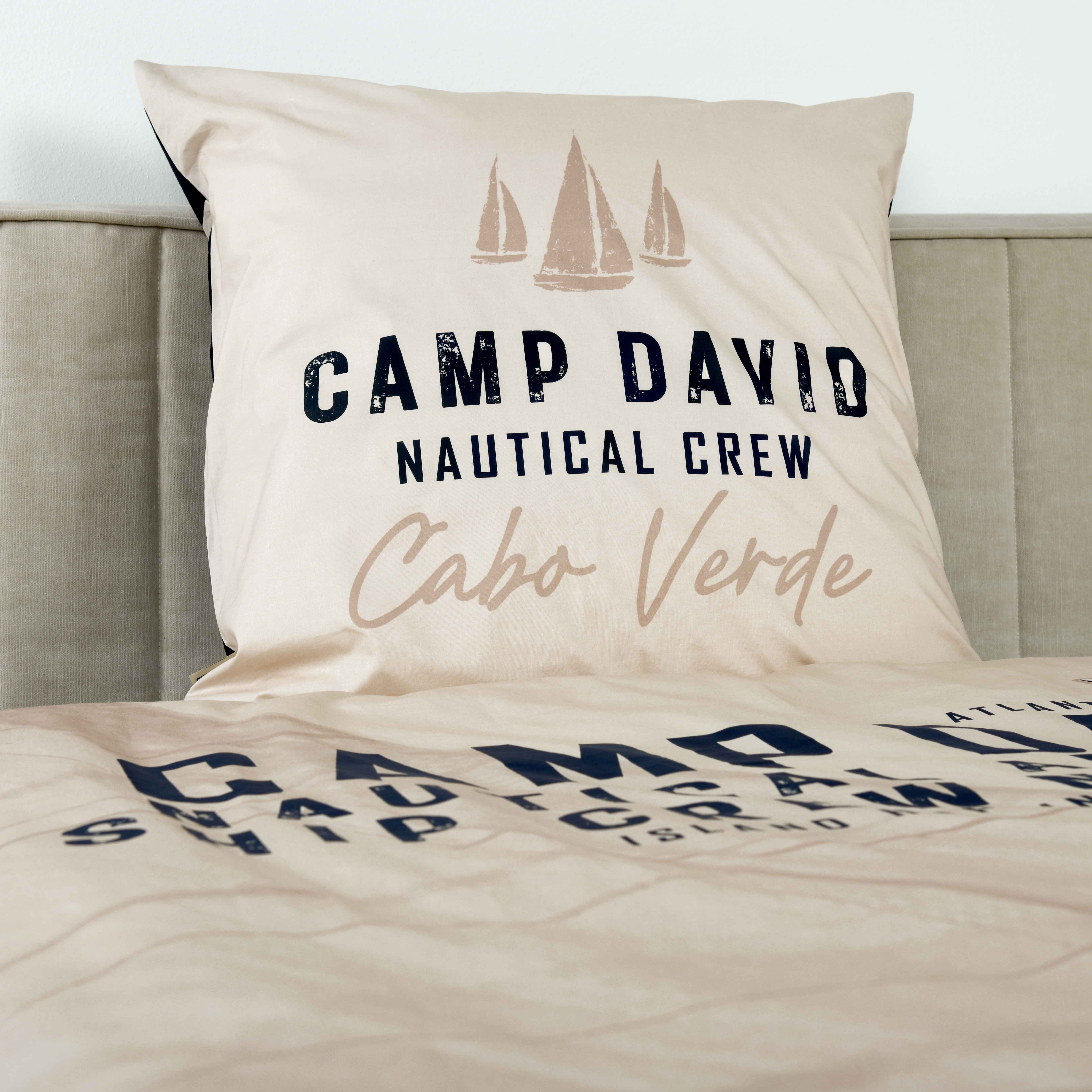 CAMP DAVID Wendebettwäsche Sea Stripes, Renforcé, 2 teilig, gewebtes Label