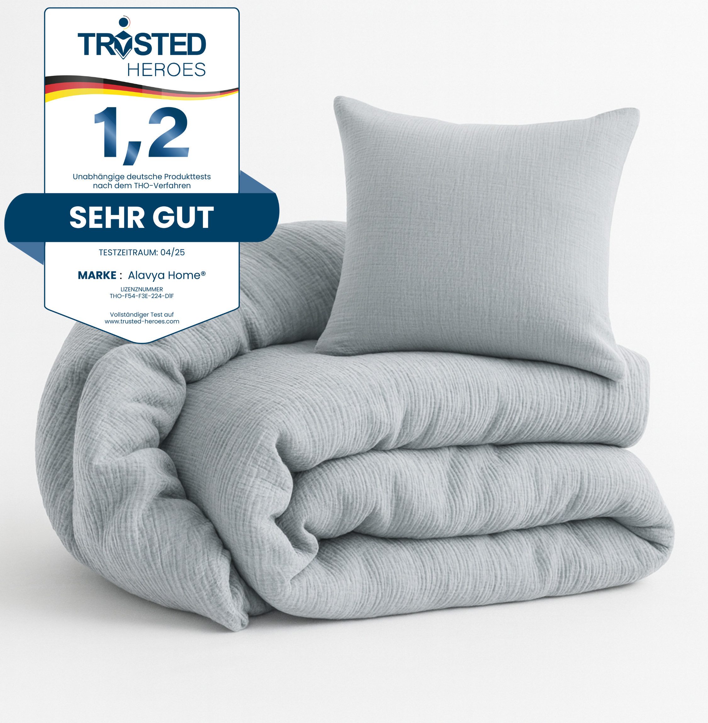 Alavya Home® Babybettwäsche Cozy, Kinderbettwäsche-Set aus Bio-Musselin-Bau günstig online kaufen