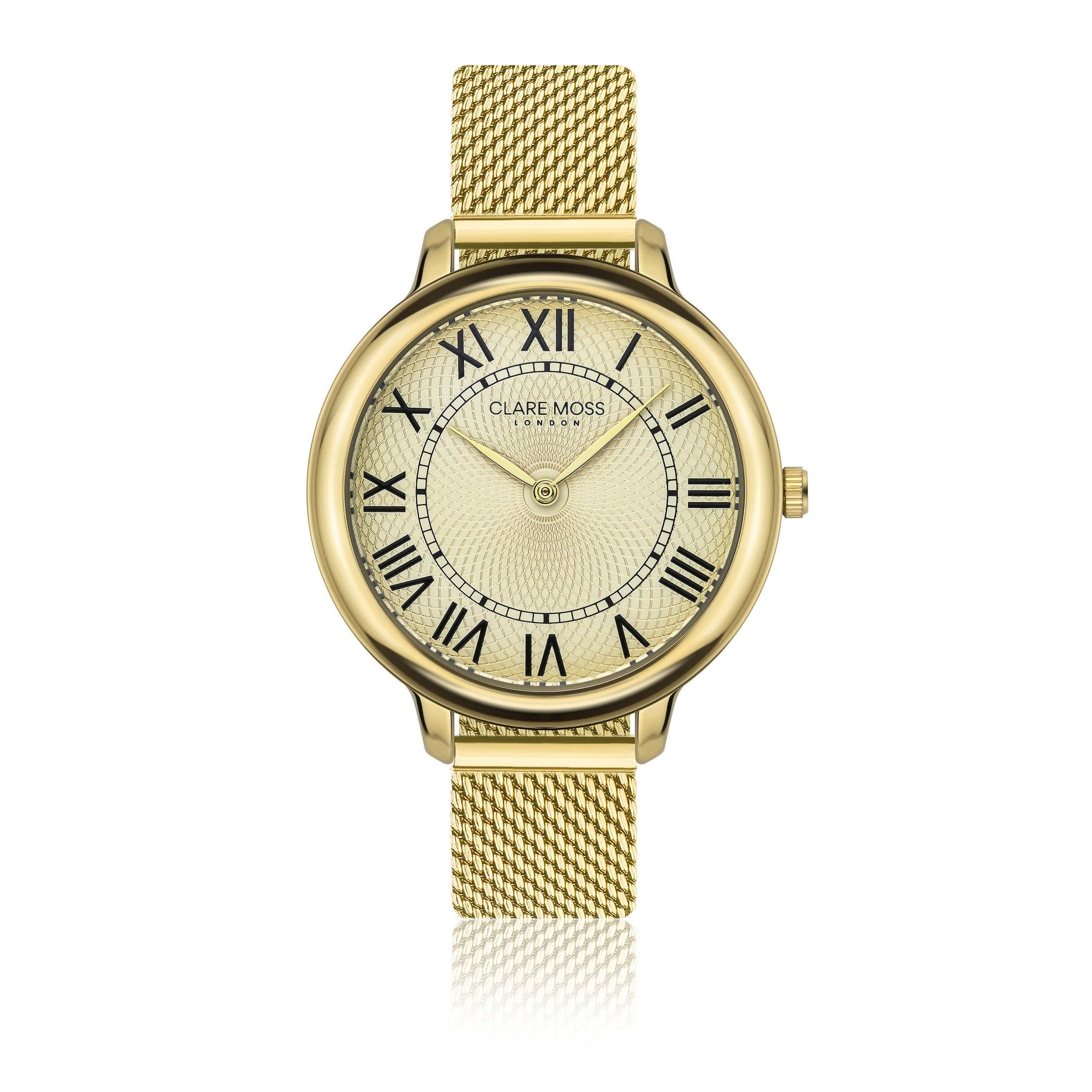 CLARE MOSS Quarzuhr CMD6-B034G Chic Gold Mesh