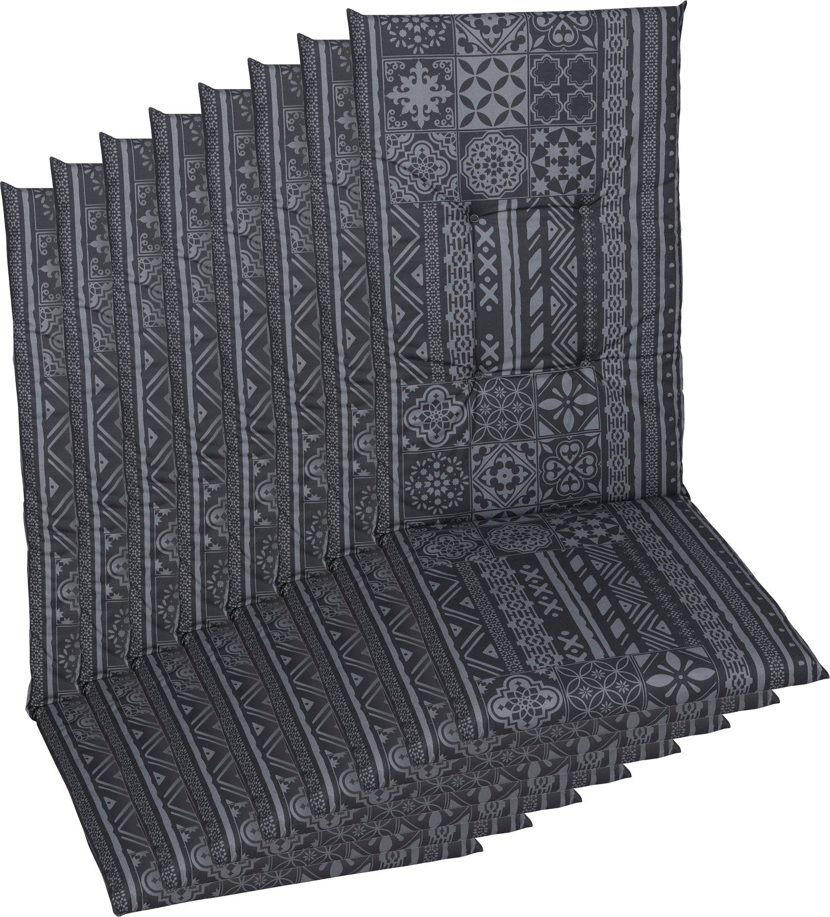 GO-DE Hochlehnerauflage, (Set, 8 Auflagen), in verschiedenen Ausführungen